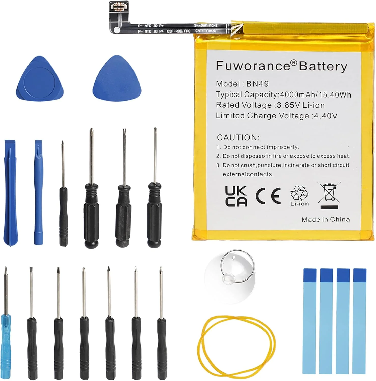 باتری جایگزین BN49 با ظرفیت 4000mAh و ولتاژ 3.85V سازگار با گوشی هوشمند شیائومی Redmi 7A مدل های MZB7995IN M1903C3EG M1903C3EH M1903C3EI به همراه کیت ابزار باتری جایگزین BN49 با ظرفیت 4000mAh و ولتاژ 3.85V سازگار با گوشی هوشمند شیائومی Redmi 7A مدل های MZB7995IN M1903C3EG M1903C3EH M1903C3EI به همراه کیت ابزار