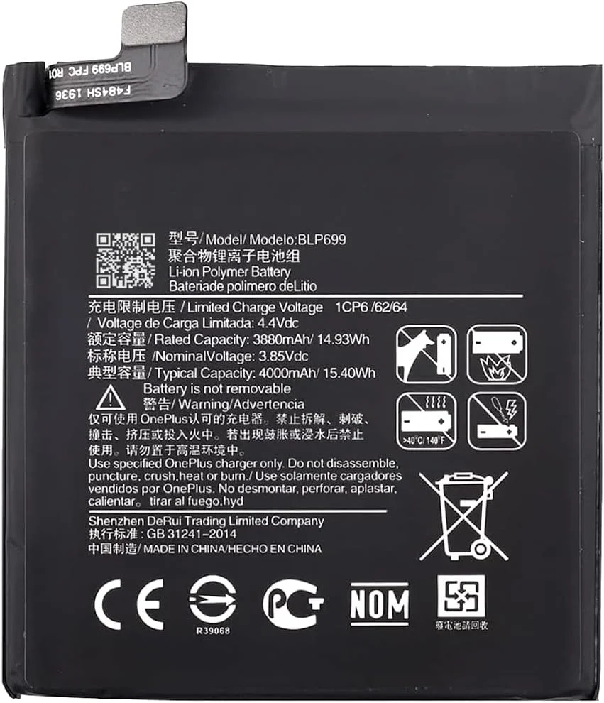 OnlyTech - کیت تعمیر باتری جایگزین درجه یک BLP699 برای OnePlus 7 Pro - 4000mAh - کیفیت مشابه با 10 ابزار و چسب OnlyTech - کیت تعمیر باتری جایگزین درجه یک BLP699 برای OnePlus 7 Pro - 4000mAh - کیفیت مشابه با 10 ابزار و چسب