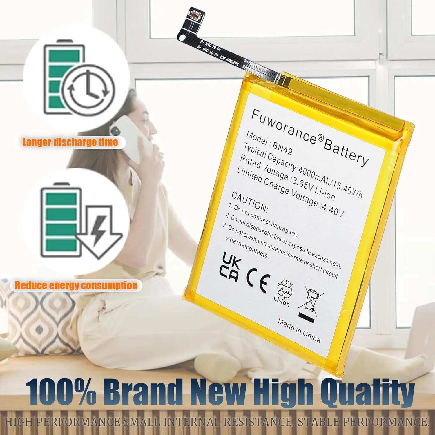 باتری جایگزین BN49 با ظرفیت 4000mAh و ولتاژ 3.85V سازگار با گوشی هوشمند شیائومی Redmi 7A مدل های MZB7995IN M1903C3EG M1903C3EH M1903C3EI به همراه کیت ابزار باتری جایگزین BN49 با ظرفیت 4000mAh و ولتاژ 3.85V سازگار با گوشی هوشمند شیائومی Redmi 7A مدل های MZB7995IN M1903C3EG M1903C3EH M1903C3EI به همراه کیت ابزار