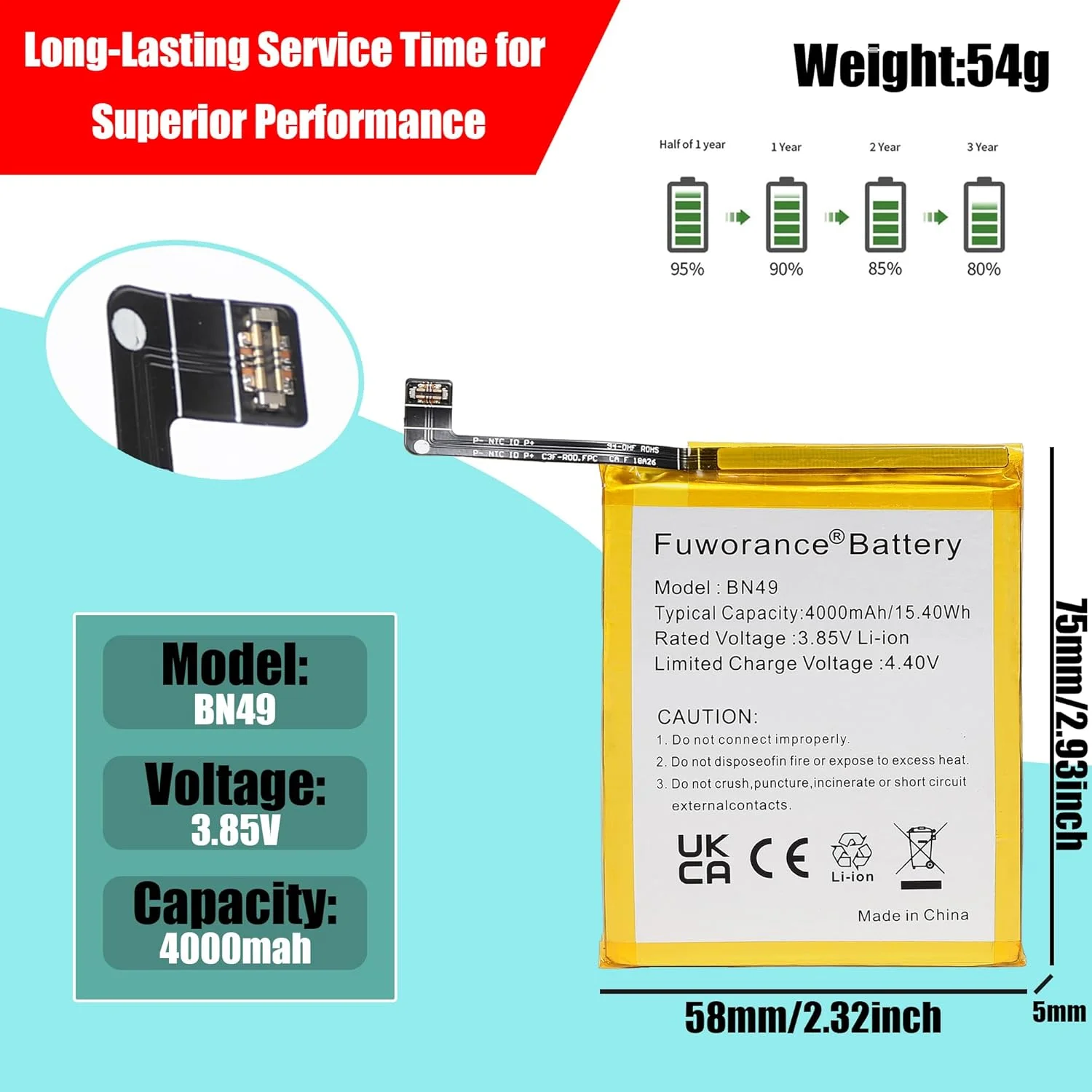 باتری جایگزین BN49 با ظرفیت 4000mAh و ولتاژ 3.85V سازگار با گوشی هوشمند شیائومی Redmi 7A مدل های MZB7995IN M1903C3EG M1903C3EH M1903C3EI به همراه کیت ابزار باتری جایگزین BN49 با ظرفیت 4000mAh و ولتاژ 3.85V سازگار با گوشی هوشمند شیائومی Redmi 7A مدل های MZB7995IN M1903C3EG M1903C3EH M1903C3EI به همراه کیت ابزار