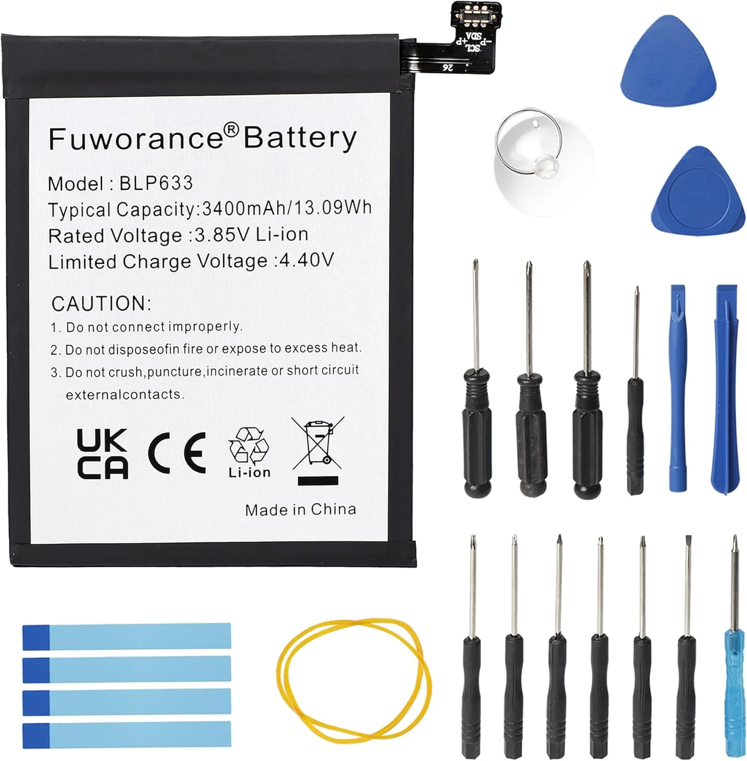 باتری جایگزین 3400 میلی آمپر ساعتی 3.85 ولتی BLP633 سازگار با گوشی موبایل اوپو OnePlus 1+ 3T A3010 A3003 به همراه جعبه ابزار باتری جایگزین 3400 میلی آمپر ساعتی 3.85 ولتی BLP633 سازگار با گوشی موبایل اوپو OnePlus 1+ 3T A3010 A3003 به همراه جعبه ابزار