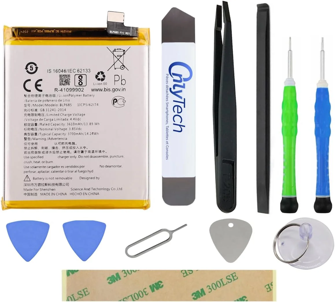 کیت تعمیر باتری جایگزین ممتاز BLP685 برای OnePlus 6T / OnePlus 7 - 3700mAh - کیفیت مشابه به همراه 10 ابزار و چسب کیت تعمیر باتری جایگزین ممتاز BLP685 برای OnePlus 6T / OnePlus 7 - 3700mAh - کیفیت مشابه به همراه 10 ابزار و چسب