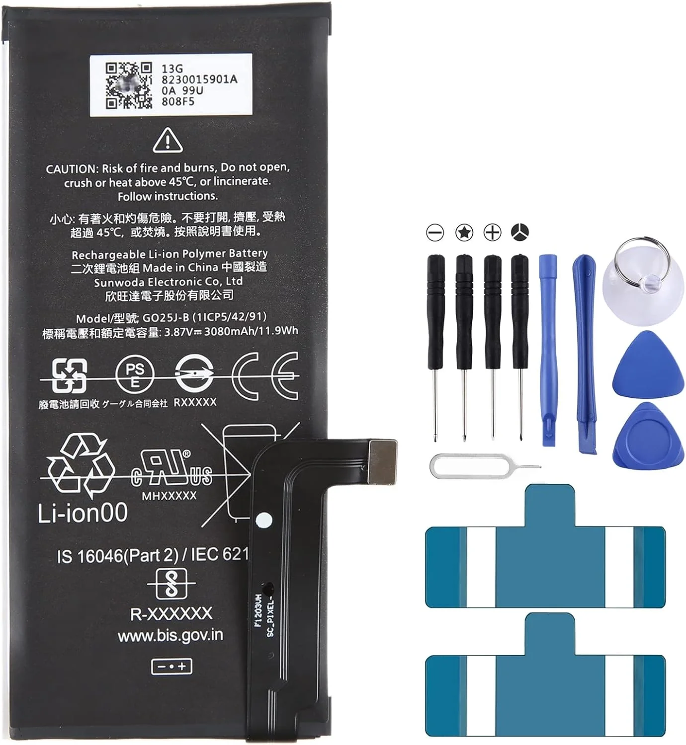 باتری جایگزین ۳۰۸۰ میلی آمپر ساعتی SHIHUI برای Google Pixel 4a مدل G025J-B باتری جایگزین ۳۰۸۰ میلی آمپر ساعتی SHIHUI برای Google Pixel 4a مدل G025J-B