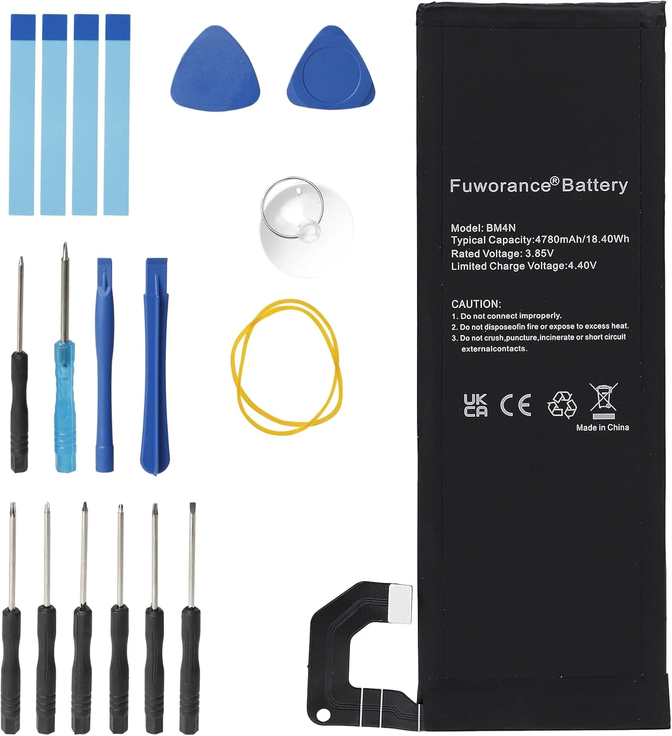 باتری جایگزین Fuworance BM4N با ظرفیت 4780mAh و ولتاژ 3.85V سازگار با گوشی موبایل شیائومی Mi 10 5G/Mi 10S M2102J2SC، باتری لیتیوم یونی قابل شارژ، ظرفیت بالا به همراه کیف ابزار باتری جایگزین Fuworance BM4N با ظرفیت 4780mAh و ولتاژ 3.85V سازگار با گوشی موبایل شیائومی Mi 10 5G/Mi 10S M2102J2SC، باتری لیتیوم یونی قابل شارژ، ظرفیت بالا به همراه کیف ابزار