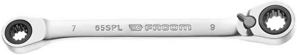 آچار جغجغه ای 10 خار خور Facom 65.8 x 15 درجه