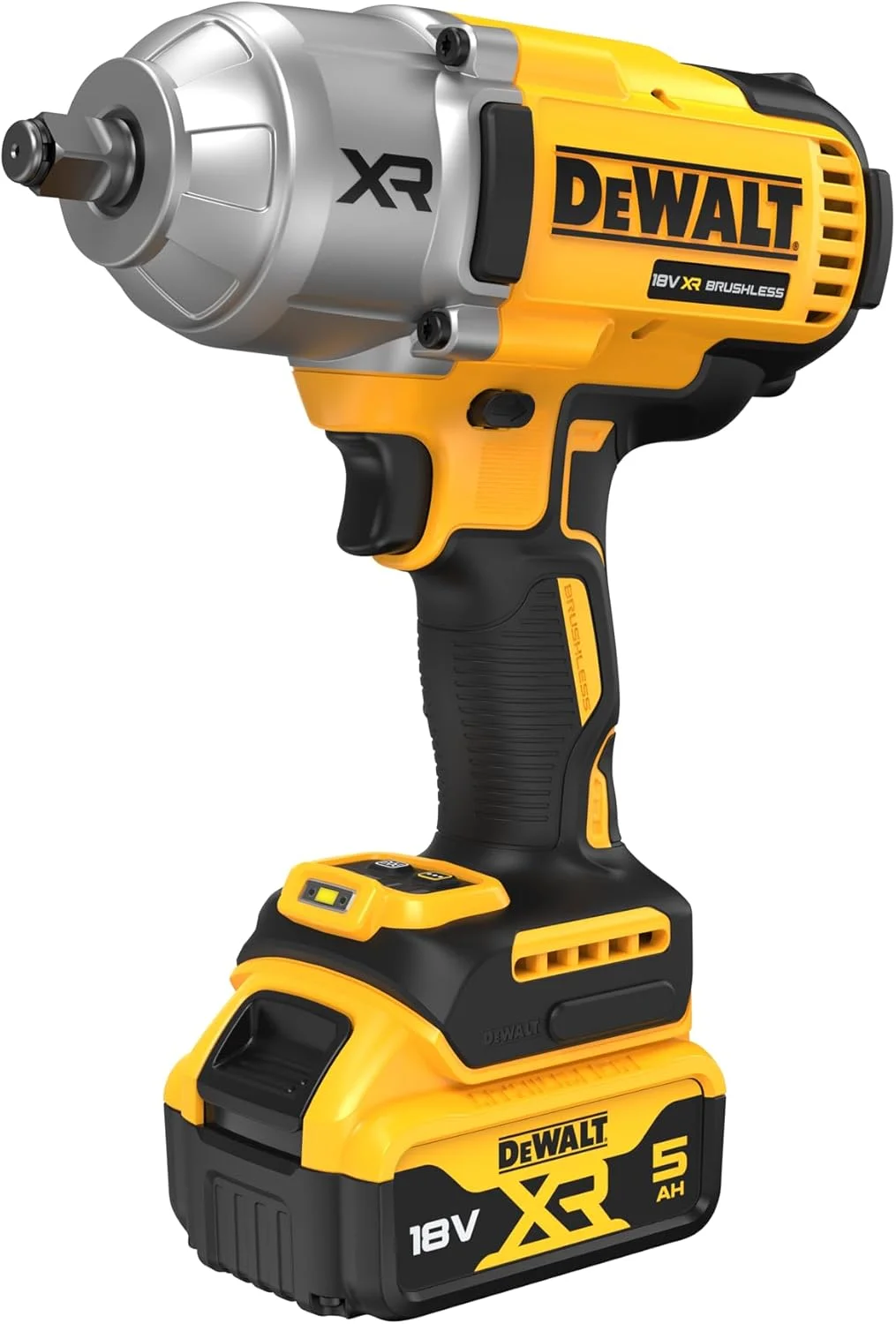 آچار بکس ضربه ای پر قدرت 1/2 اینچ 18 ولت XR براشلس Dewalt DCF900P2T-GB با حلقه خوکی 1396 نیوتن متر به همراه 2 عدد باتری 5 آمپر در جعبه TSTAK آچار بکس ضربه ای پر قدرت 1/2 اینچ 18 ولت XR براشلس Dewalt DCF900P2T-GB با حلقه خوکی 1396 نیوتن متر به همراه 2 عدد باتری 5 آمپر در جعبه TSTAK