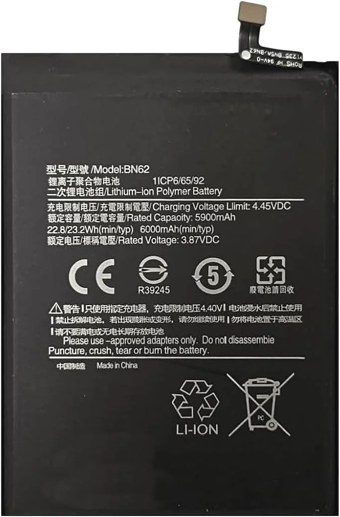 باتری جایگزین با کیفیت عالی BN62 برای شیائومی ردمی 9T / پوکو M3 - 4000mAh - کیفیت مشابه به همراه 10 ابزار و چسب باتری جایگزین با کیفیت عالی BN62 برای شیائومی ردمی 9T / پوکو M3 - 4000mAh - کیفیت مشابه به همراه 10 ابزار و چسب