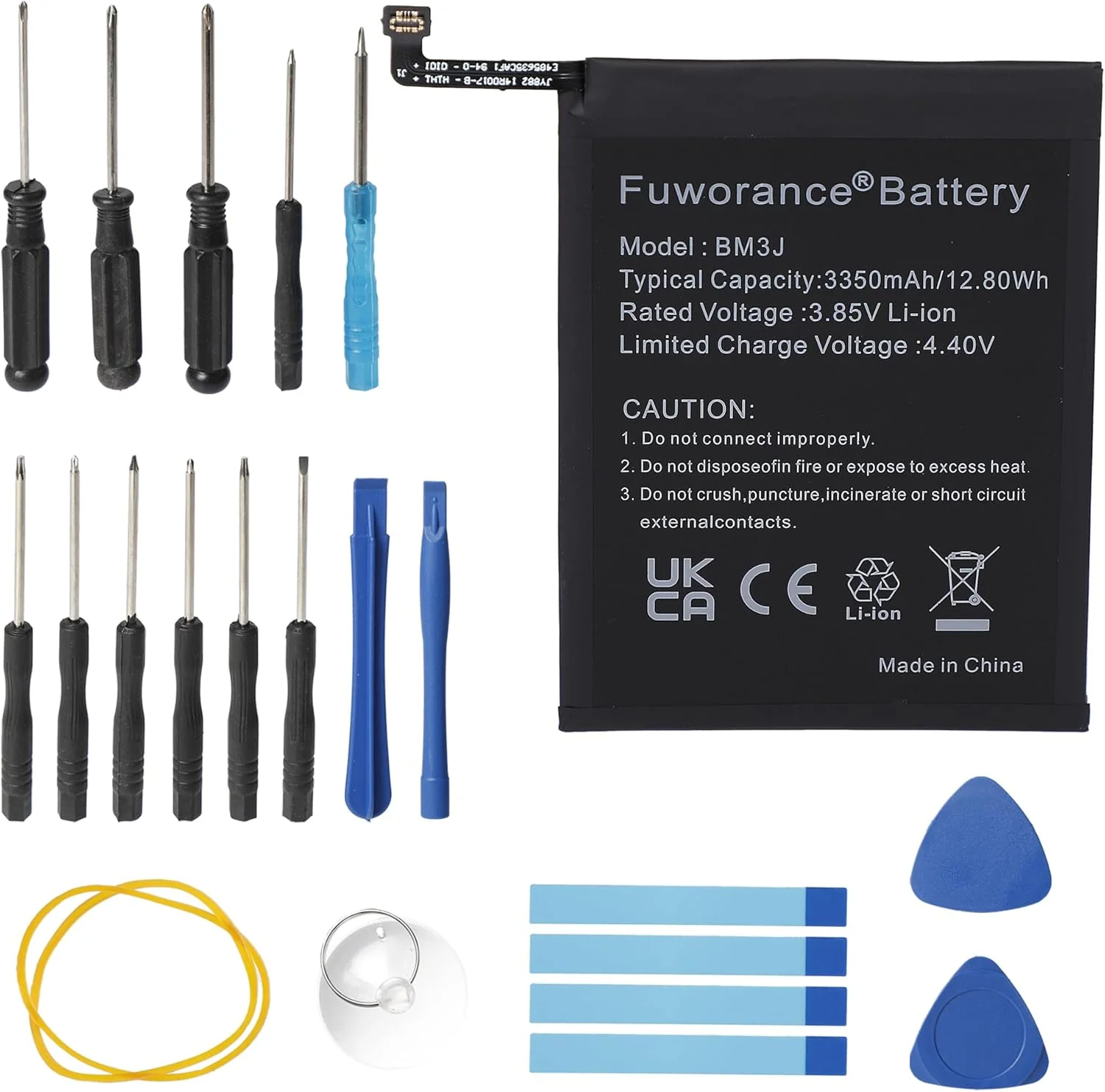 باتری جایگزین 3350mAh 3.85V BM3J سازگار با گوشی موبایل شیائومی Mi 8 Lite MI8 M1808D2TG به همراه کیت ابزار باتری جایگزین 3350mAh 3.85V BM3J سازگار با گوشی موبایل شیائومی Mi 8 Lite MI8 M1808D2TG به همراه کیت ابزار