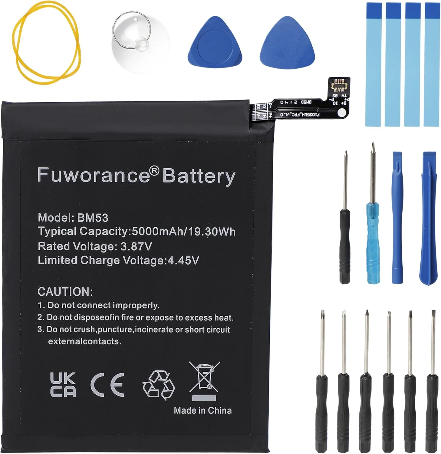 باتری جایگزین 5000mAh 3.87V BM53 سازگار با گوشی موبایل شیائومی Mi 10T/10Pro 5G مدل M2007J3SY M2007J3SG، باتری لیتیوم یونی قابل شارژ با ظرفیت بالا به همراه کیف ابزار باتری جایگزین 5000mAh 3.87V BM53 سازگار با گوشی موبایل شیائومی Mi 10T/10Pro 5G مدل M2007J3SY M2007J3SG، باتری لیتیوم یونی قابل شارژ با ظرفیت بالا به همراه کیف ابزار