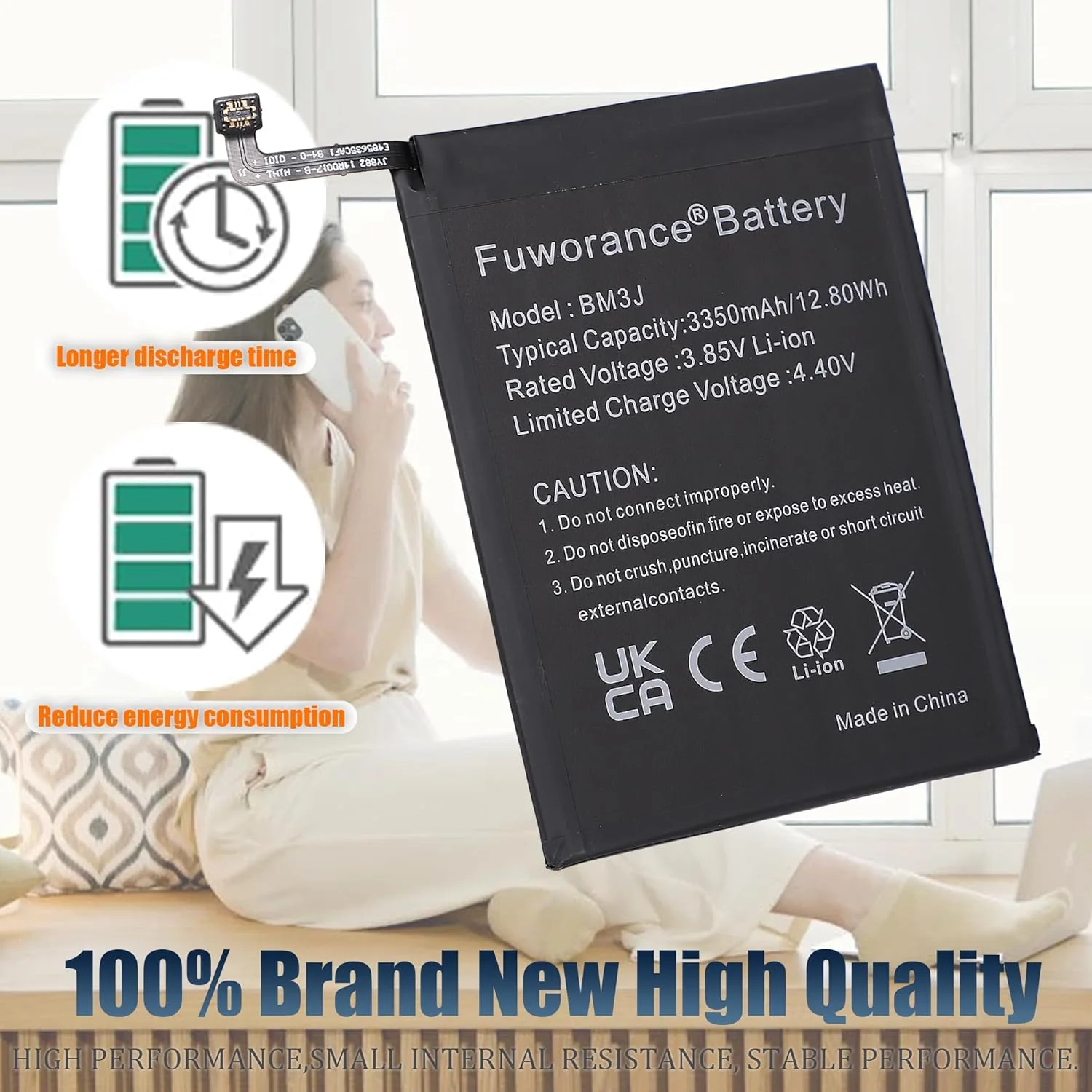 باتری جایگزین 3350mAh 3.85V BM3J سازگار با گوشی موبایل شیائومی Mi 8 Lite MI8 M1808D2TG به همراه کیت ابزار باتری جایگزین 3350mAh 3.85V BM3J سازگار با گوشی موبایل شیائومی Mi 8 Lite MI8 M1808D2TG به همراه کیت ابزار