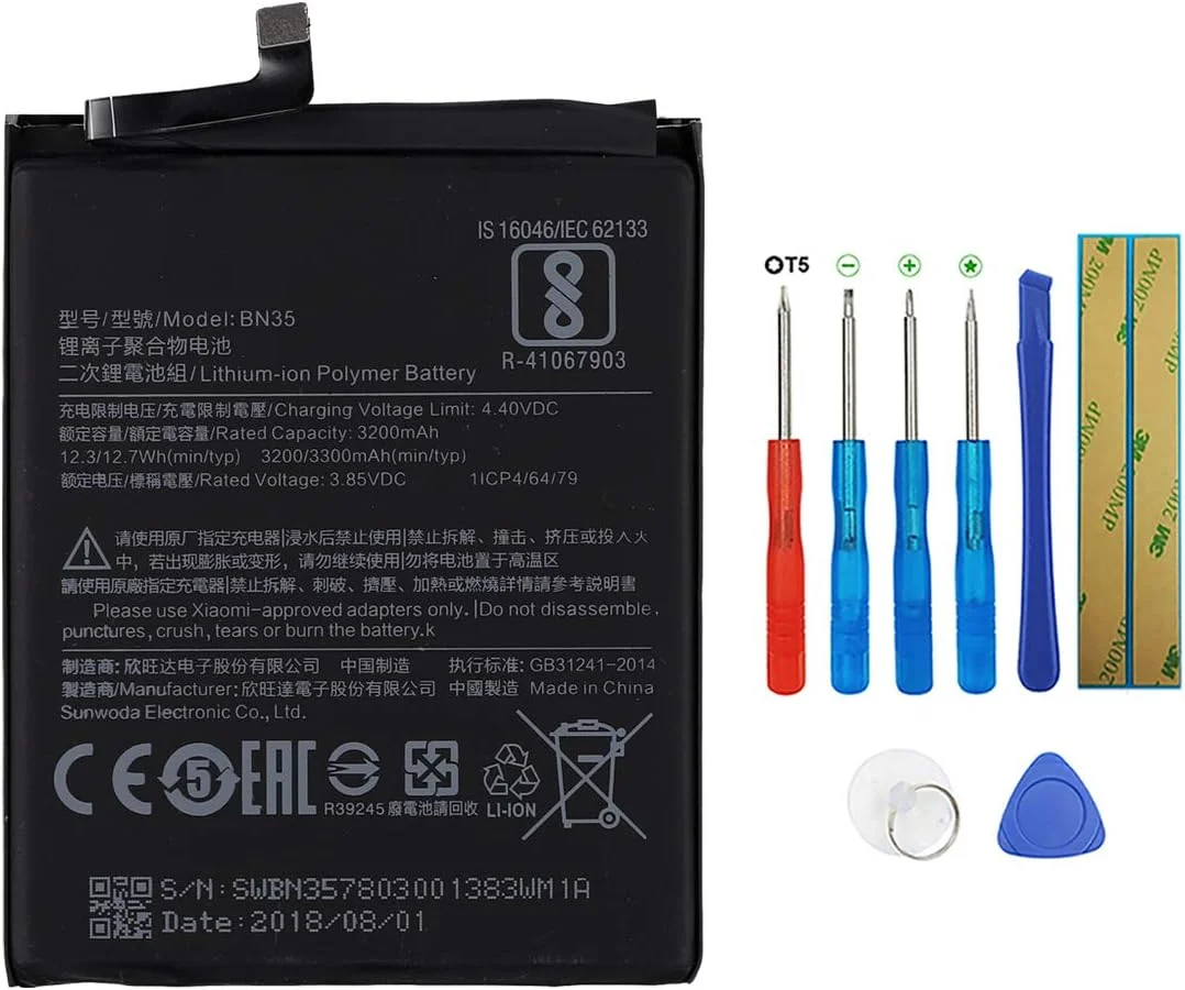 باتری جایگزین Swark BN35 سازگار با Redmi 5 5.7 اینچی به همراه ابزار باتری جایگزین Swark BN35 سازگار با Redmi 5 5.7 اینچی به همراه ابزار