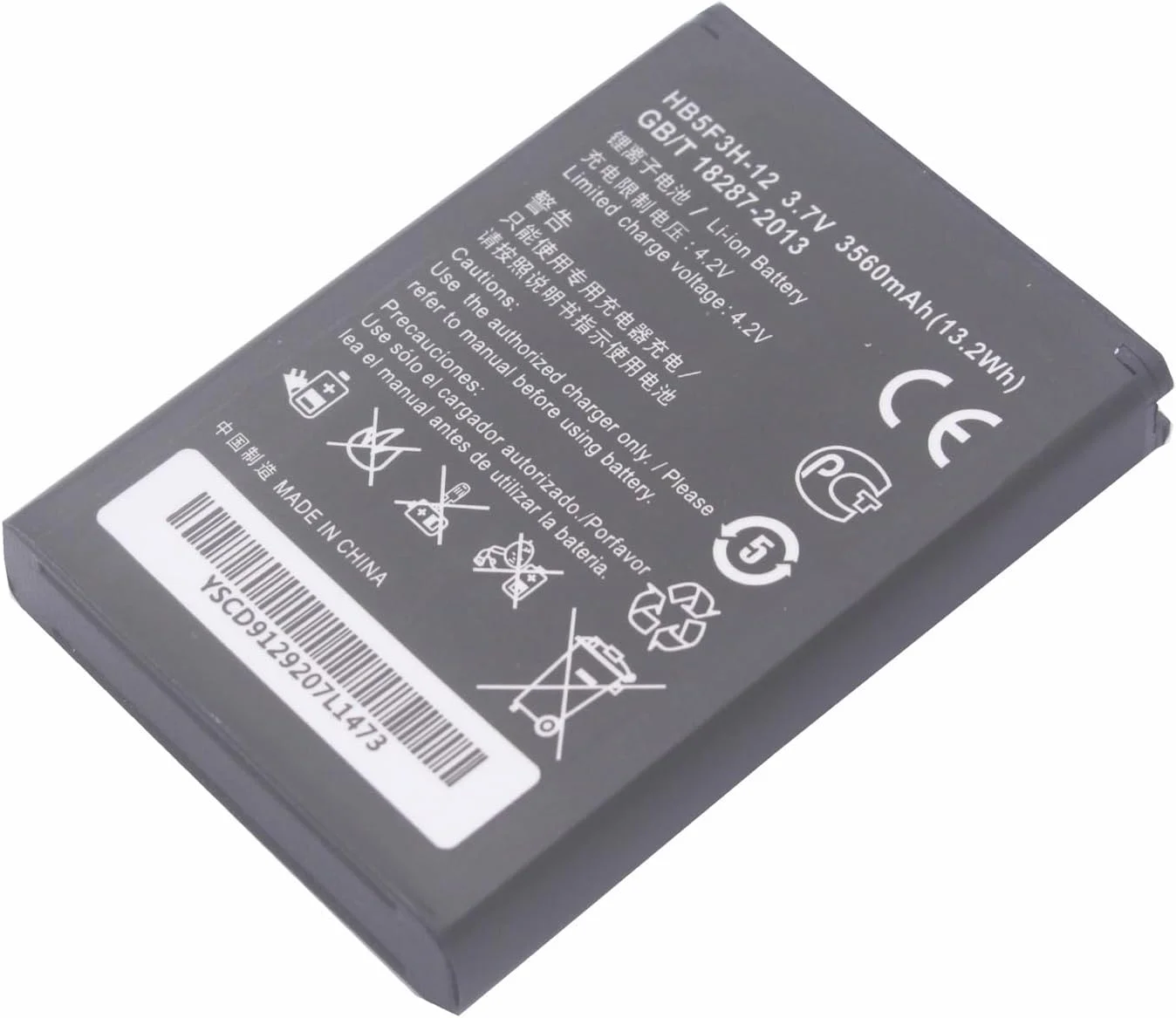 باتری جایگزین 3560mAh HB5F3H-12 برای مودم های وای فای 4G LTE Huawei E5372T E5775 باتری جایگزین 3560mAh HB5F3H-12 برای مودم های وای فای 4G LTE Huawei E5372T E5775