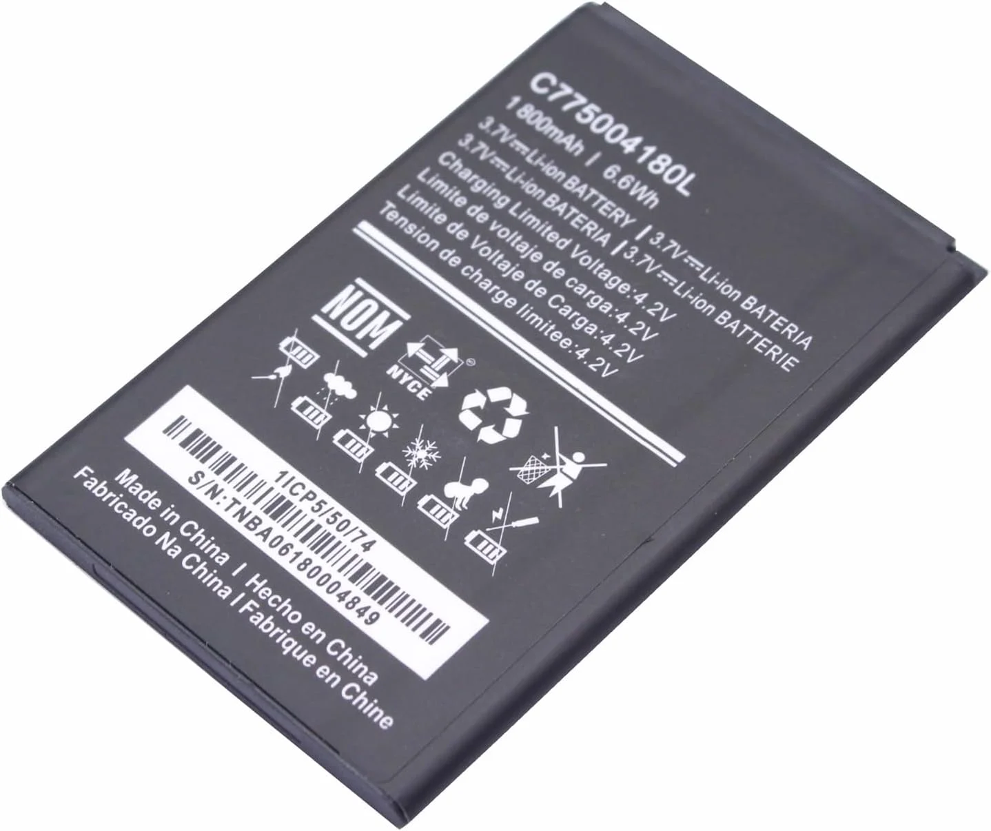 باتری لیتیوم یونی جایگزین 1x 1800mAh C775004180L برای BLU STUDIO 5.0 C D536U باتری لیتیوم یونی جایگزین 1x 1800mAh C775004180L برای BLU STUDIO 5.0 C D536U