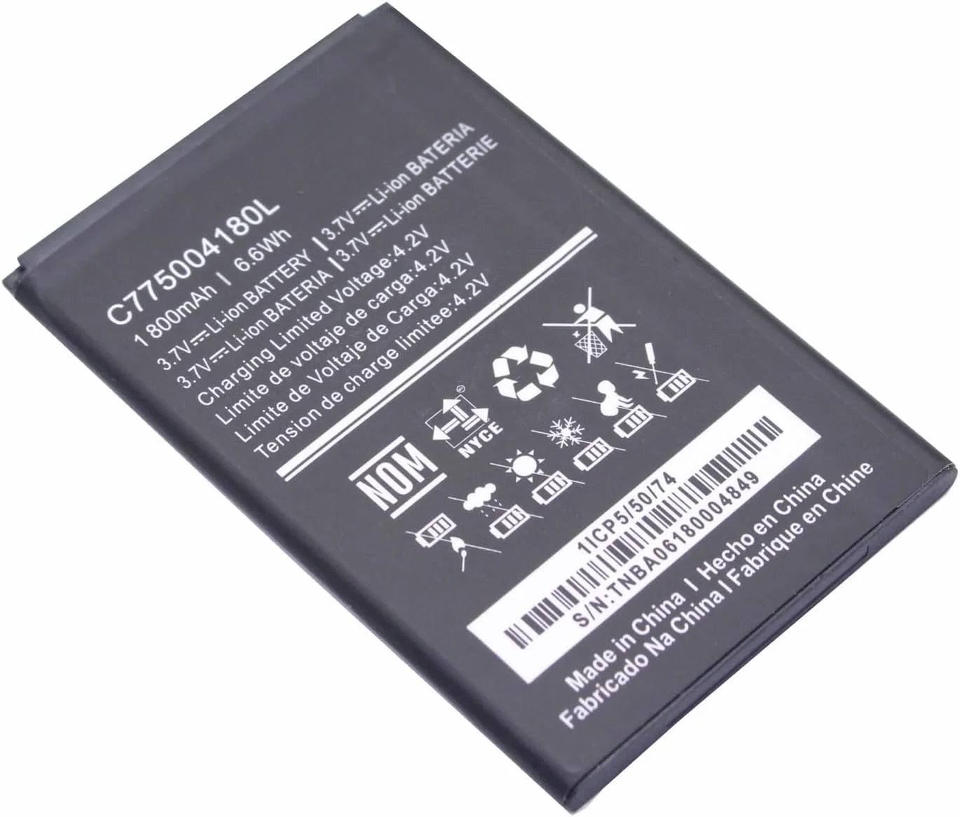 باتری لیتیوم یونی جایگزین 1x 1800mAh C775004180L برای BLU STUDIO 5.0 C D536U باتری لیتیوم یونی جایگزین 1x 1800mAh C775004180L برای BLU STUDIO 5.0 C D536U