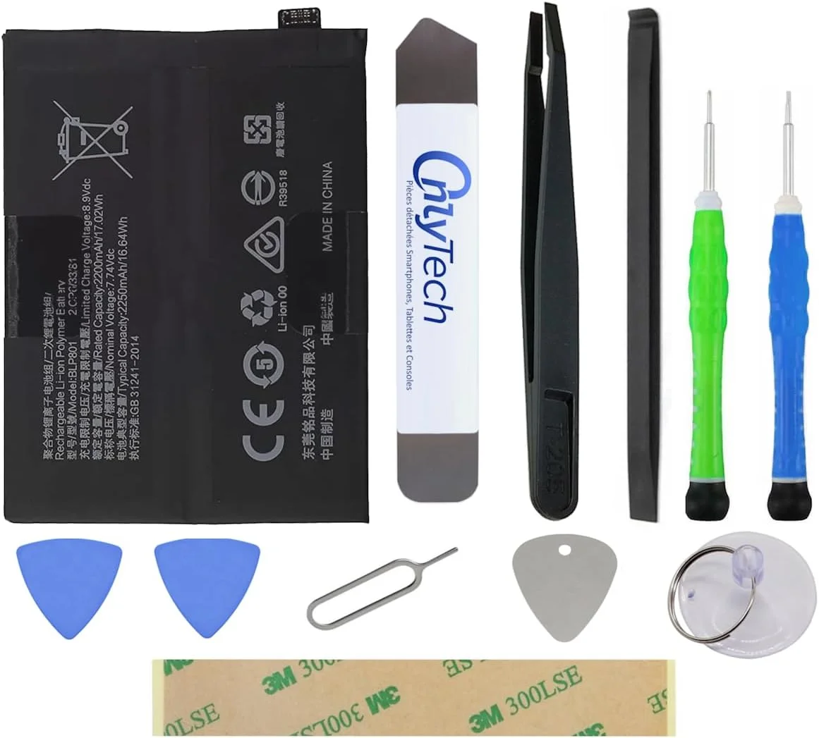 کیت تعمیر باتری جایگزین درجه یک BLP801 برای OnePlus 8T - 4500mAh - کیفیت مشابه به همراه 10 ابزار و چسب کیت تعمیر باتری جایگزین درجه یک BLP801 برای OnePlus 8T - 4500mAh - کیفیت مشابه به همراه 10 ابزار و چسب