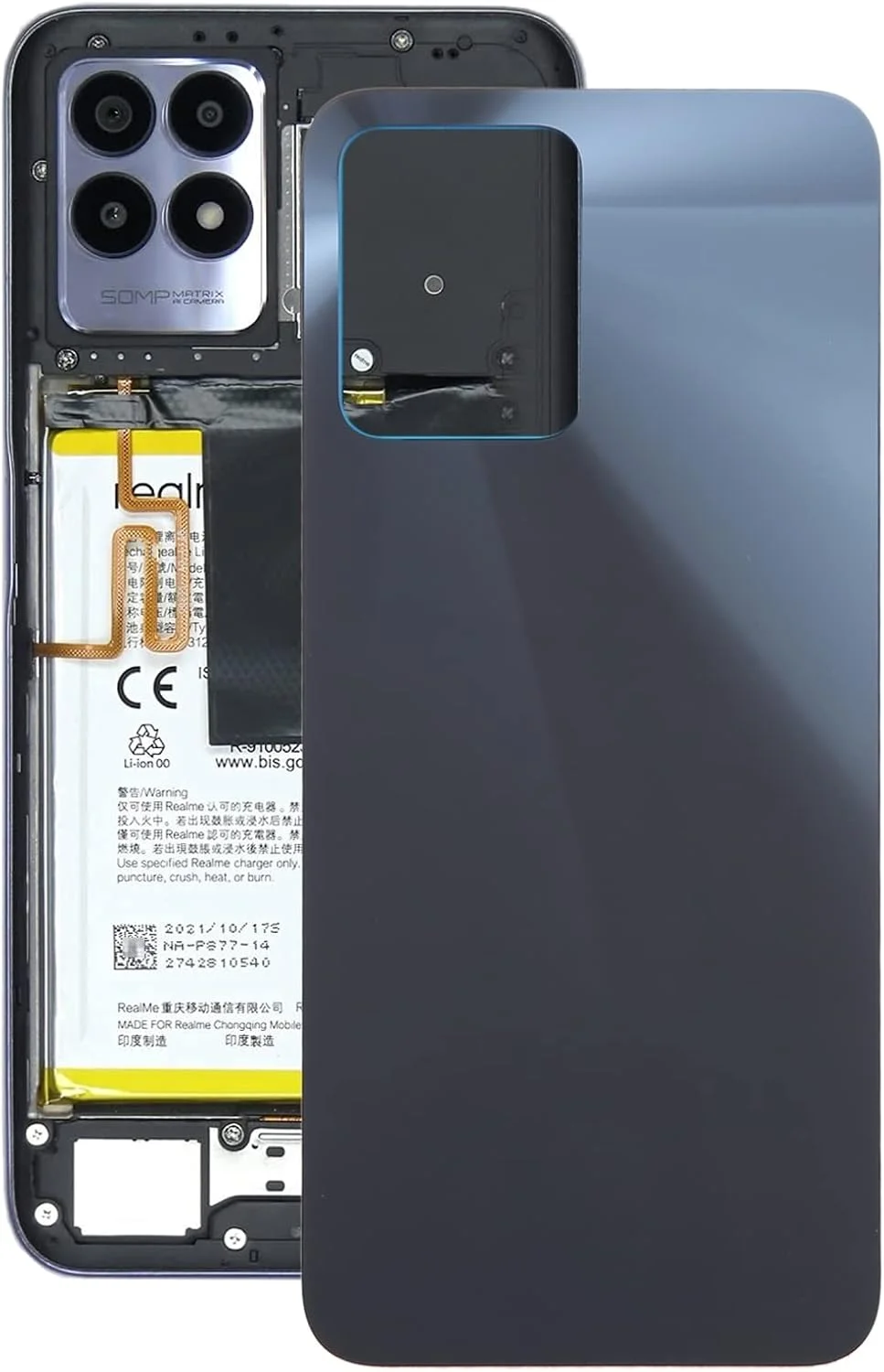 درب پشت باتری جایگزین SHIHUI برای Realme C35 (مشکی)(سبز) (رنگ: مشکی) درب پشت باتری جایگزین SHIHUI برای Realme C35 (مشکی)(سبز) (رنگ: مشکی)