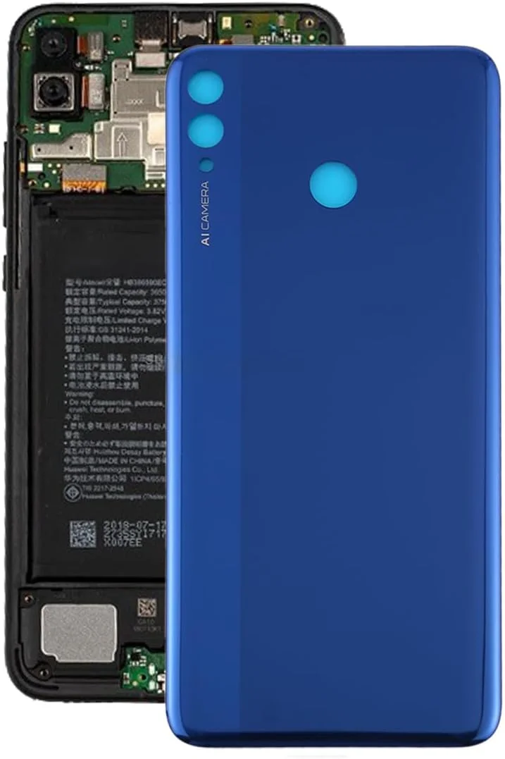 درب پشت باتری سازگار با هوآوی آنر 8X Max، مجموعه تعمیر تعویض درب پشت بدنه برای آنر 8X Max آبی درب پشت باتری سازگار با هوآوی آنر 8X Max، مجموعه تعمیر تعویض درب پشت بدنه برای آنر 8X Max آبی