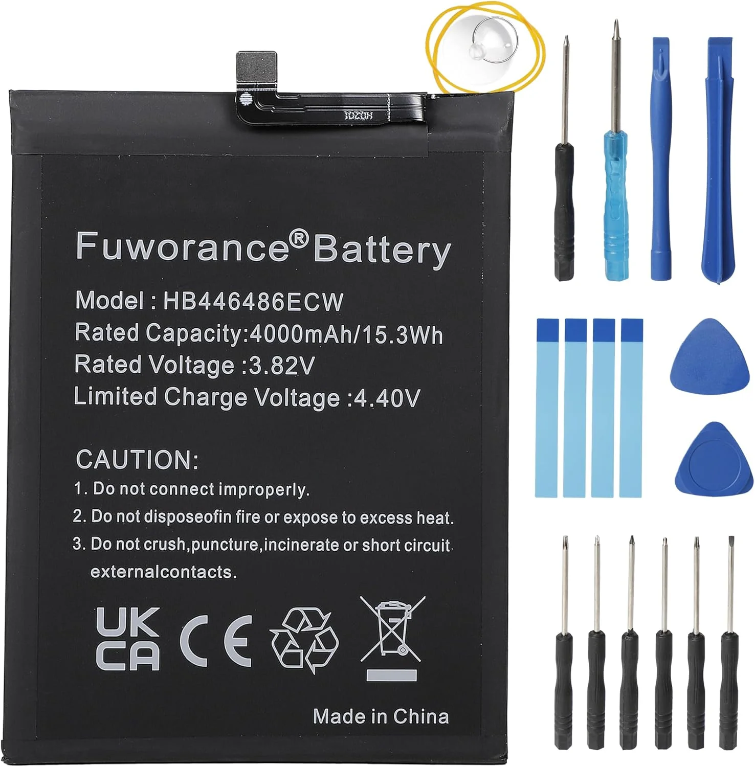 باتری 4000mAh 3.82V HB446486ECW سازگار با Huawei P Smart Z/Nova 5i/Honor 9X Pro/Enjoy 10 Plus/Y9 Prime 2019/P20 Lite 2019 STK-L21, STK-L22, STK-LX3 به همراه ابزار باتری 4000mAh 3.82V HB446486ECW سازگار با Huawei P Smart Z/Nova 5i/Honor 9X Pro/Enjoy 10 Plus/Y9 Prime 2019/P20 Lite 2019 STK-L21, STK-L22, STK-LX3 به همراه ابزار