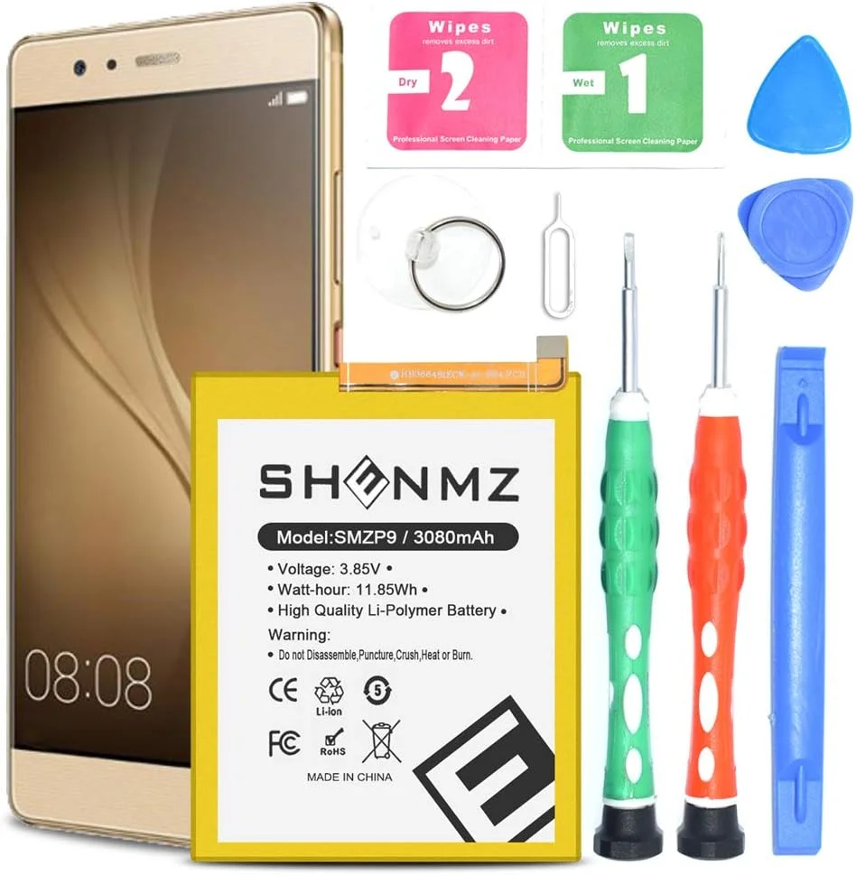 باتری 3080mAh AexPower مدل HB366481ECW جایگزین برای Huawei P9 EVA-L09، P9 Lite/Honor 8، P9 Dual Sim (EVA-L19)، Huawei EVA-AL00/EVA-AL10/EVA-TL00 به همراه کیت ابزار باتری 3080mAh AexPower مدل HB366481ECW جایگزین برای Huawei P9 EVA-L09، P9 Lite/Honor 8، P9 Dual Sim (EVA-L19)، Huawei EVA-AL00/EVA-AL10/EVA-TL00 به همراه کیت ابزار