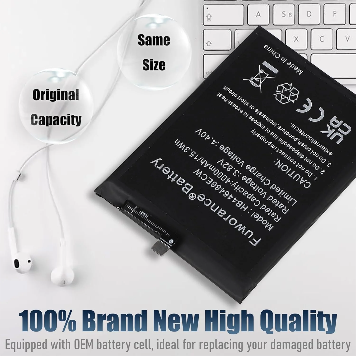 باتری 4000mAh 3.82V HB446486ECW سازگار با Huawei P Smart Z/Nova 5i/Honor 9X Pro/Enjoy 10 Plus/Y9 Prime 2019/P20 Lite 2019 STK-L21, STK-L22, STK-LX3 به همراه ابزار باتری 4000mAh 3.82V HB446486ECW سازگار با Huawei P Smart Z/Nova 5i/Honor 9X Pro/Enjoy 10 Plus/Y9 Prime 2019/P20 Lite 2019 STK-L21, STK-L22, STK-LX3 به همراه ابزار