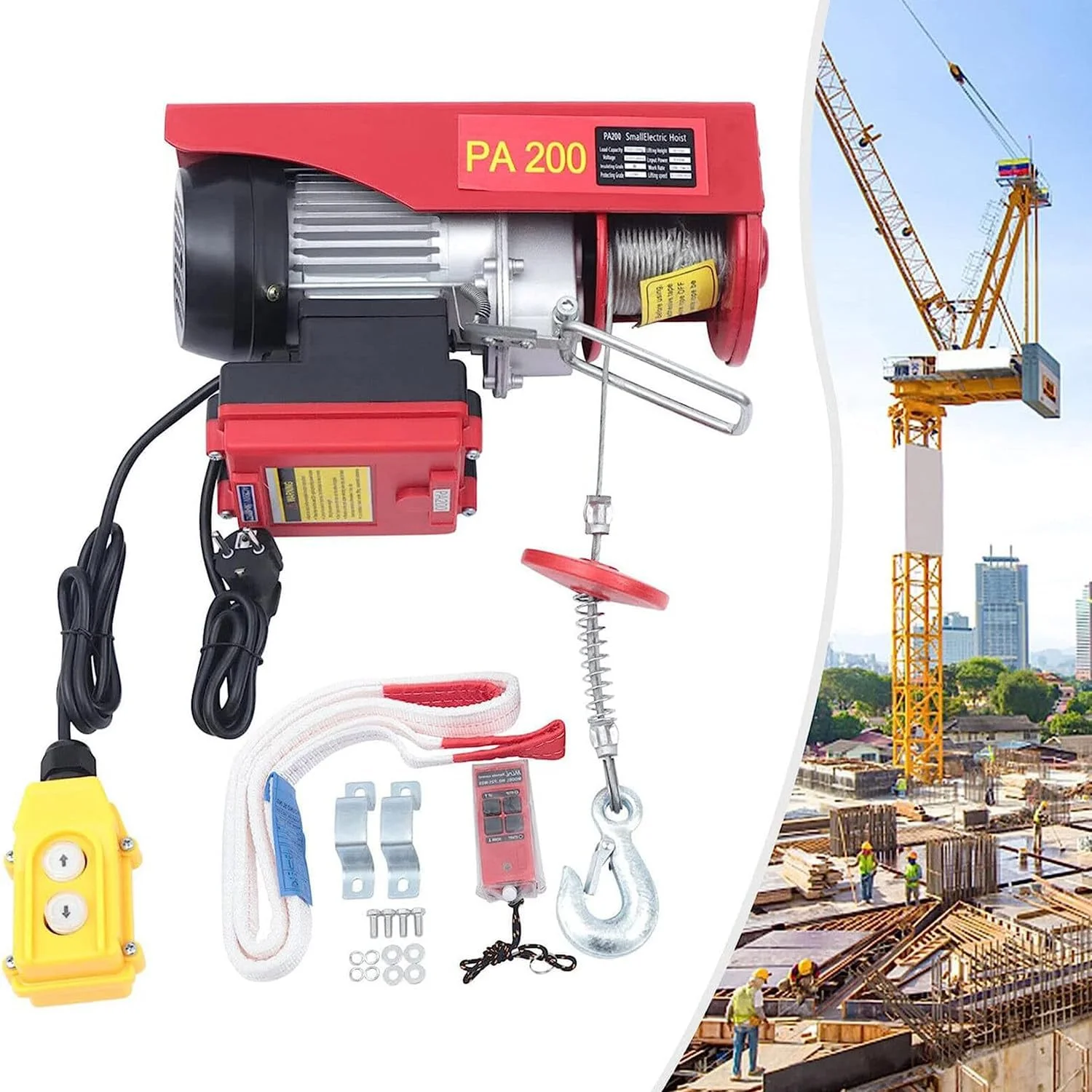 بالابر برقی وینچ کابل برقی، وینچ برقی کنترل از راه دور، بالابر سیم برقی، وینچ توپی جرثقیل قرقره ای، برای کارخانه ها، انبارها و بالابر برقی وینچ کابل برقی، وینچ برقی کنترل از راه دور، بالابر سیم برقی، وینچ توپی جرثقیل قرقره ای، برای کارخانه ها، انبارها و