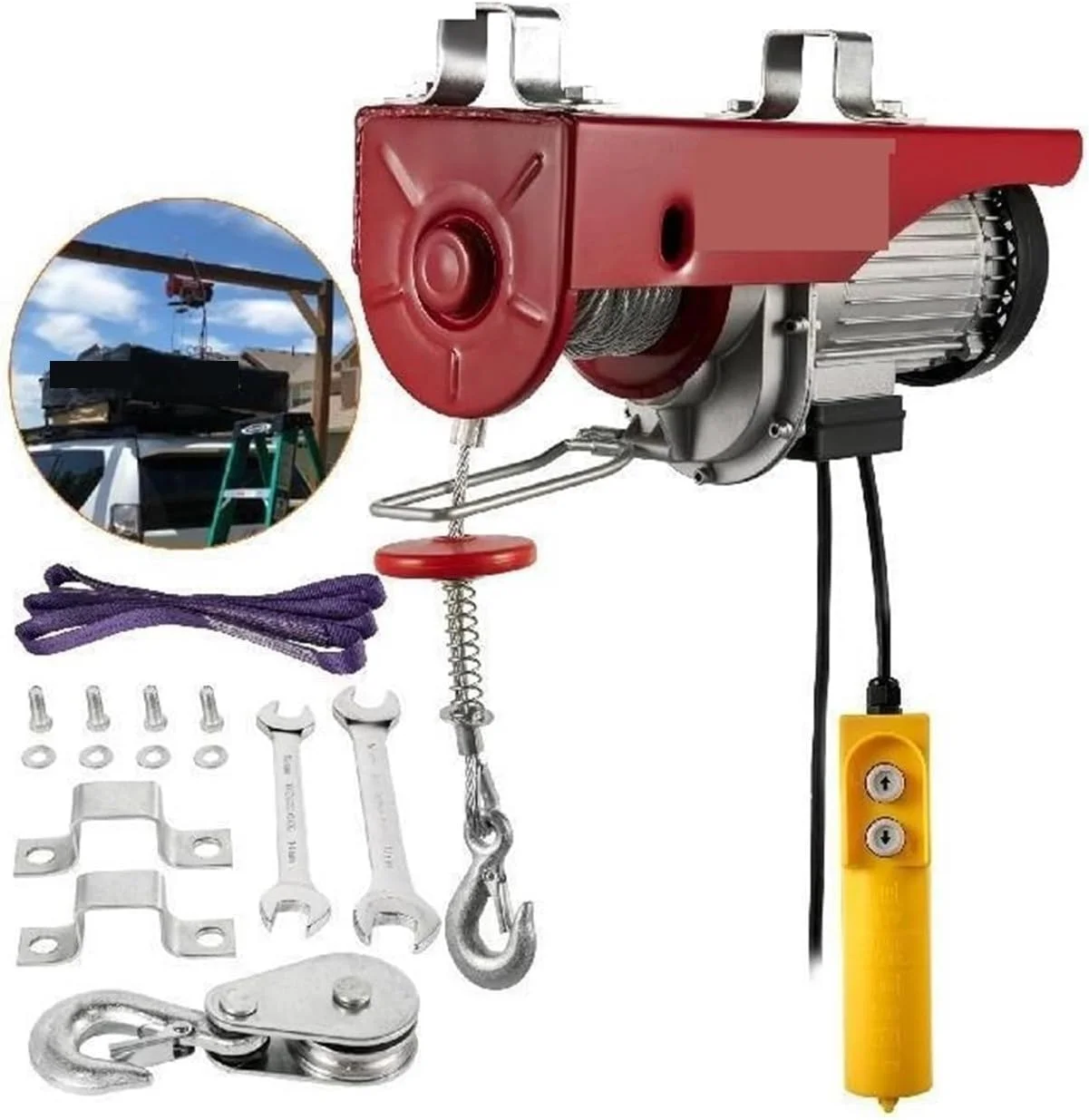 بالابر برقی سیم بکسلی جرثقیل موتور بالابر سیم کنترل از راه دور برای قایق خودرو داربست گاراژ انبار بالابر برقی سیم بکسلی جرثقیل موتور بالابر سیم کنترل از راه دور برای قایق خودرو داربست گاراژ انبار