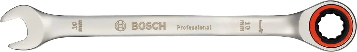 مجموعه آچار جغجغه ای حرفه ای بوش 10 عددی (شامل سایزهای 8، 10، 12، 13، 14، 15، 16، 17، 18 و 19 میلی متر)