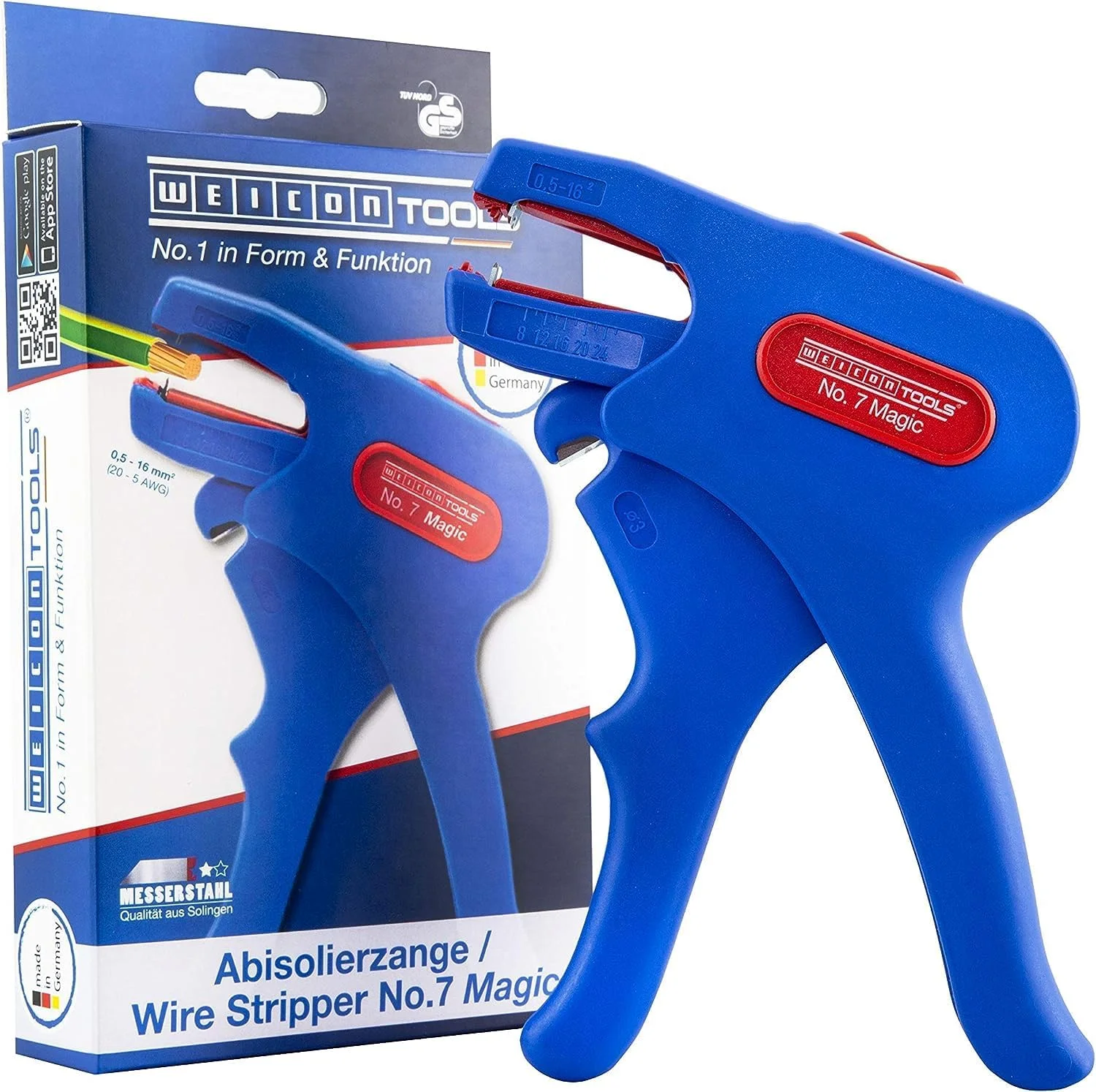 سیم لخت کن وایکان مدل شماره 7 مجیک | ابزار لخت کن یونیورسال از 0.5 میلی متر مربع تا 16.0 میلی متر مربع | ابزار لخت کردن برای بسیاری از انواع کابل