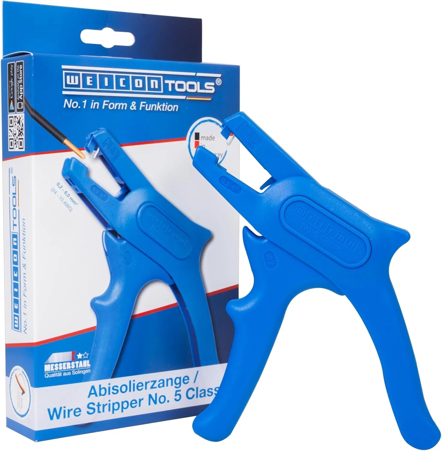 سیم لخت کن کلاسیک شماره 5 وایکون | سیم لخت کن اتوماتیک برای سیم های 0.2-6 میلی متر مربع به همراه سیم چین جانبی