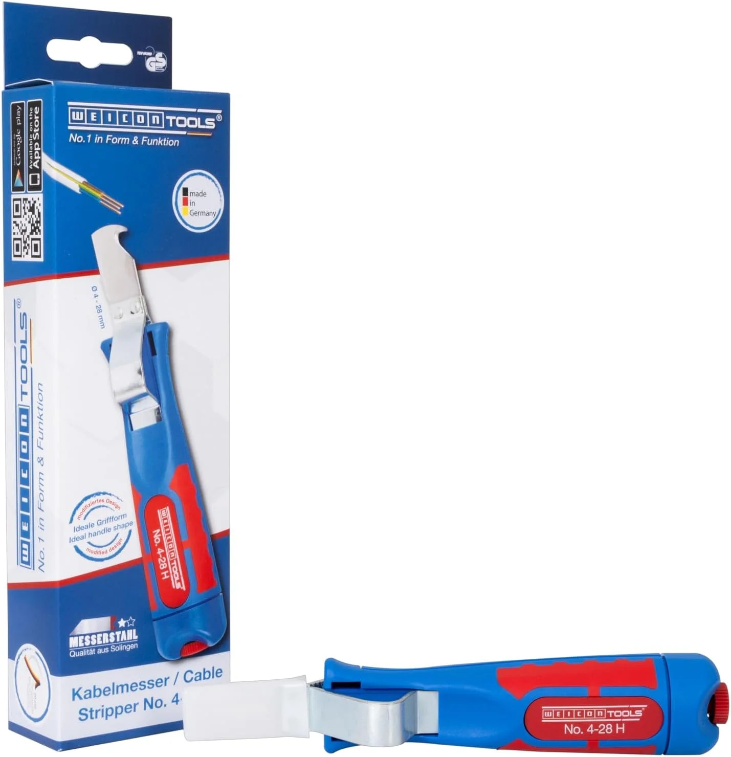 ابزار لخت کن کابل وایکان مدل 4-28 H | ابزار لخت کردن کابل با تیغه قلاب دار | ابزار لخت کردن سیم جهانی با عمق برش قابل تنظیم