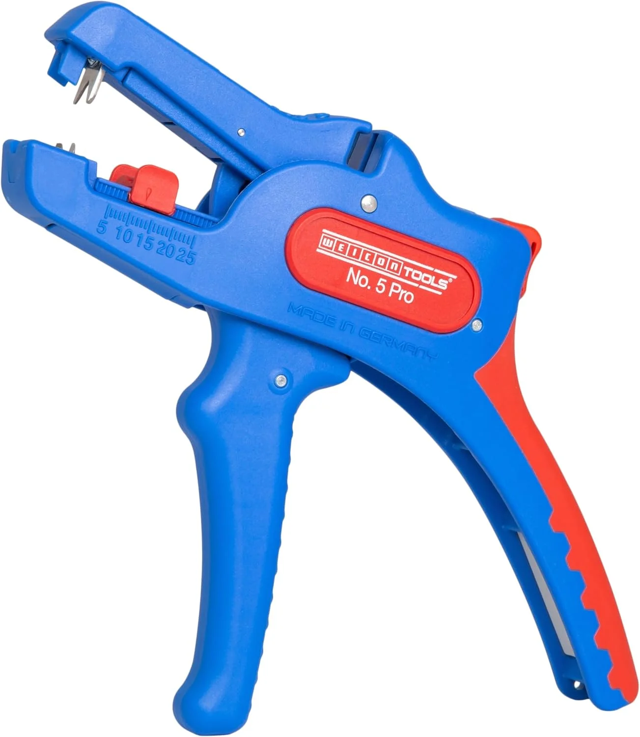 سیم لخت کن WEICON شماره 5 Pro | ابزار لخت کننده اتوماتیک برای همه هادی های انعطاف پذیر و جامد رایج از 0.2-16 میلی متر مربع | تنظیم خودکار با سطح مقطع هادی