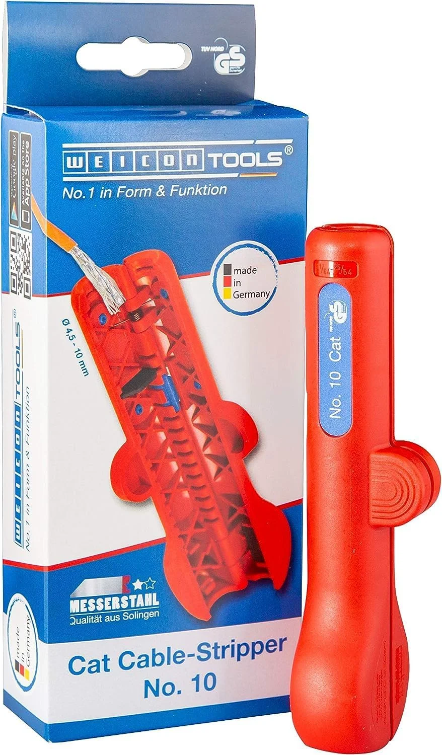 ابزار روکش بردار WEICON 52000010 مناسب برای کابل های دیتا 4.5 تا 10 میلی متر