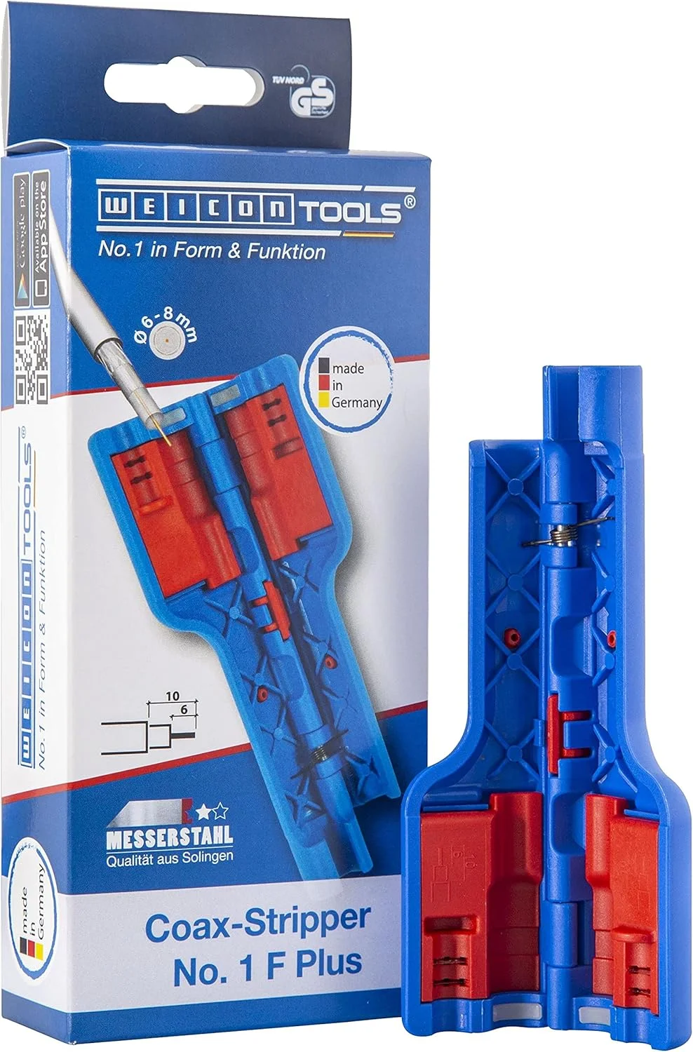 ابزار لخت کن کابل کواکسیال WEICON TOOLS شماره 1 F Plus برای کانکتورهای پیچی F | ابزار لخت کردن کابل کواکسیال، کابل آنتن و غیره، آبی ابزار لخت کن کابل کواکسیال WEICON TOOLS شماره 1 F Plus برای کانکتورهای پیچی F | ابزار لخت کردن کابل کواکسیال، کابل آنتن و غیره، آبی