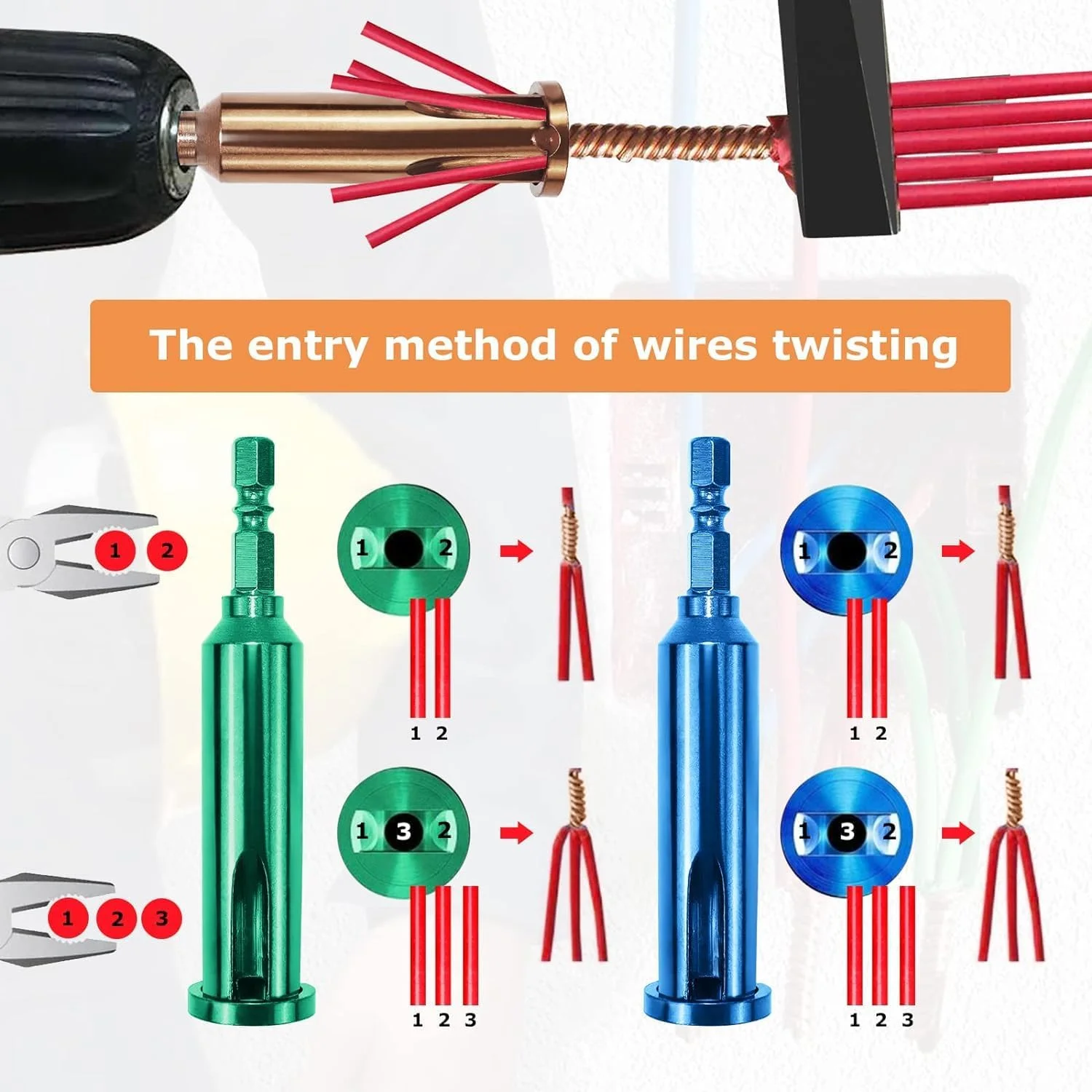 ابزار سیمتاب KASTWAVE، مجموعه 3 عددی: سیم لخت کن و تابنده، تابنده 3 راهه/5 راهه، سازگار با ترمینالهای سیم 4 و 2.5 مربعی، ساختار فلزی و پلاستیکی بادوام، سبز، آبی، قهوهای ابزار سیمتاب KASTWAVE، مجموعه 3 عددی: سیم لخت کن و تابنده، تابنده 3 راهه/5 راهه، سازگار با ترمینالهای سیم 4 و 2.5 مربعی، ساختار فلزی و پلاستیکی بادوام، سبز، آبی، قهوهای