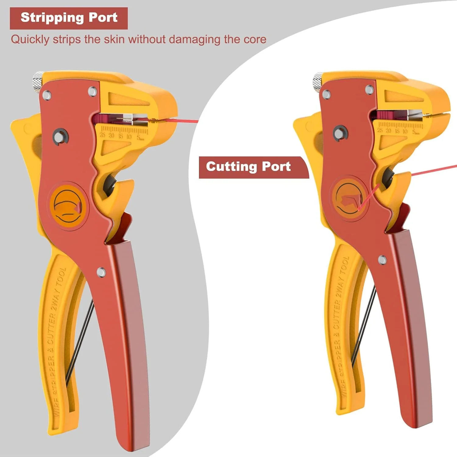 سیم لخت کن و سیم چین 2 در 1 KASTWAVE مناسب برای کابل های 10-24 AWG ایده آل برای تعمیرات الکترونیک و خودرو