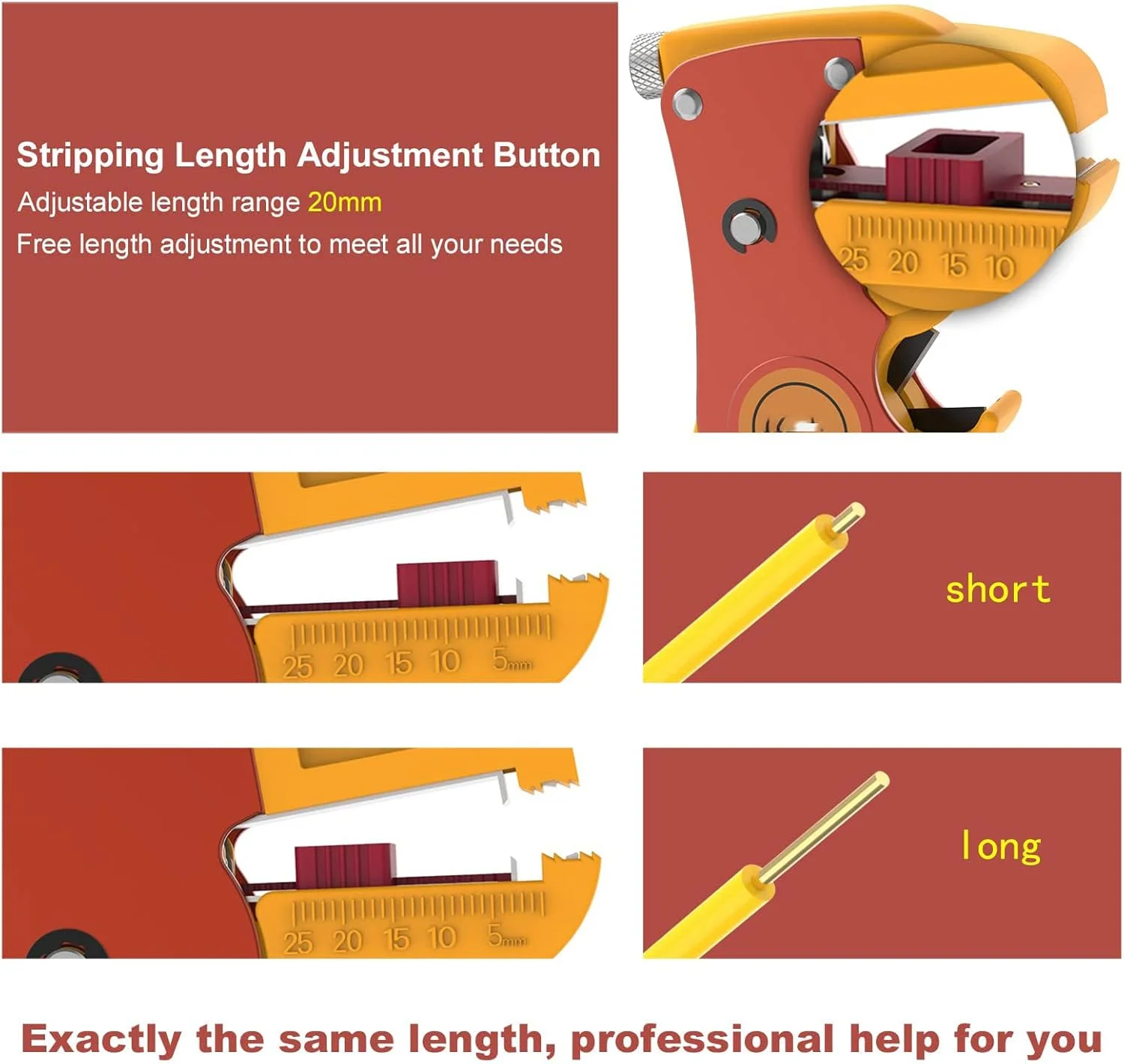 سیم لخت کن و سیم چین 2 در 1 KASTWAVE مناسب برای کابل های 10-24 AWG ایده آل برای تعمیرات الکترونیک و خودرو