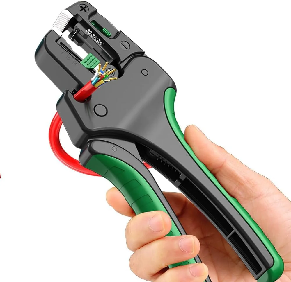 ابزار سیم لخت کن 2 در 1 KASTWAVE، سیم لخت کن و سیم چین اتوماتیک با موقعیت یابی خودکار فاصله و فنر برگشتی، ایده آل برای لخت کردن و برش سیم های 30-8 AWG، مناسب برای سیم های مختلف، سبز ابزار سیم لخت کن 2 در 1 KASTWAVE، سیم لخت کن و سیم چین اتوماتیک با موقعیت یابی خودکار فاصله و فنر برگشتی، ایده آل برای لخت کردن و برش سیم های 30-8 AWG، مناسب برای سیم های مختلف، سبز