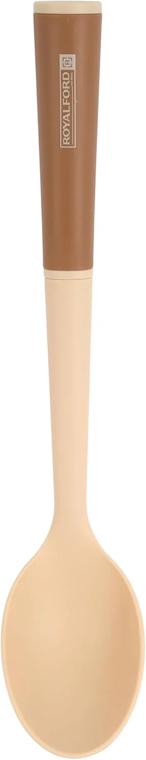 ست ۶ تکه ابزار آشپزی نایلونی رویال فورد مدل RF12582، مناسب ظروف نچسب، شامل کفگیر، ملاقه، قاشق، کفگیر سوراخ دار، قاشق پاستا و مقاوم در برابر حرارت