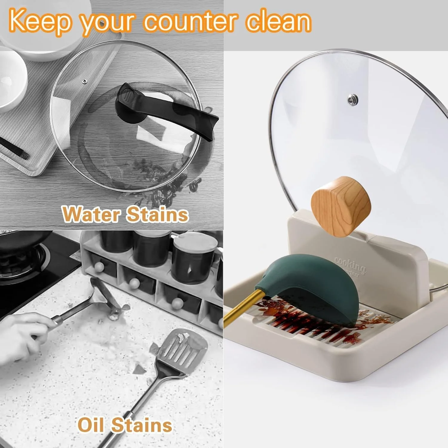 نگهدارنده قاشق فنری X، نگهدارنده ابزار آشپزی 2 عددی با پد چکه گیر برای پیشخوان آشپزخانه، نگهدارنده درب قابلمه ملاقه با نگهدارنده قاشق، نگهدارنده قاشق کفگیر ملاقه برای روی اجاق گاز، لوازم جانبی چند منظوره آشپزخانه نگهدارنده قاشق فنری X، نگهدارنده ابزار آشپزی 2 عددی با پد چکه گیر برای پیشخوان آشپزخانه، نگهدارنده درب قابلمه ملاقه با نگهدارنده قاشق، نگهدارنده قاشق کفگیر ملاقه برای روی اجاق گاز، لوازم جانبی چند منظوره آشپزخانه