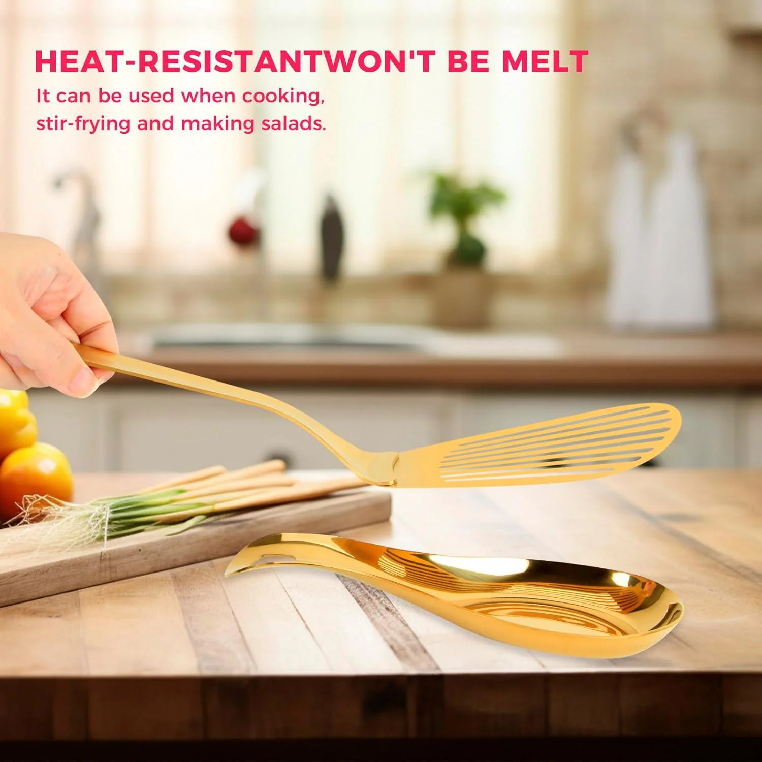 جای قاشق حلزونی، استیل ضد زنگ مناسب پخت و پز، قهوه، کفگیر، ملاقه و نگهدارنده ابزار آشپزی برای روی اجاق گاز و پیشخوان آشپزخانه، طلایی جای قاشق حلزونی، استیل ضد زنگ مناسب پخت و پز، قهوه، کفگیر، ملاقه و نگهدارنده ابزار آشپزی برای روی اجاق گاز و پیشخوان آشپزخانه، طلایی