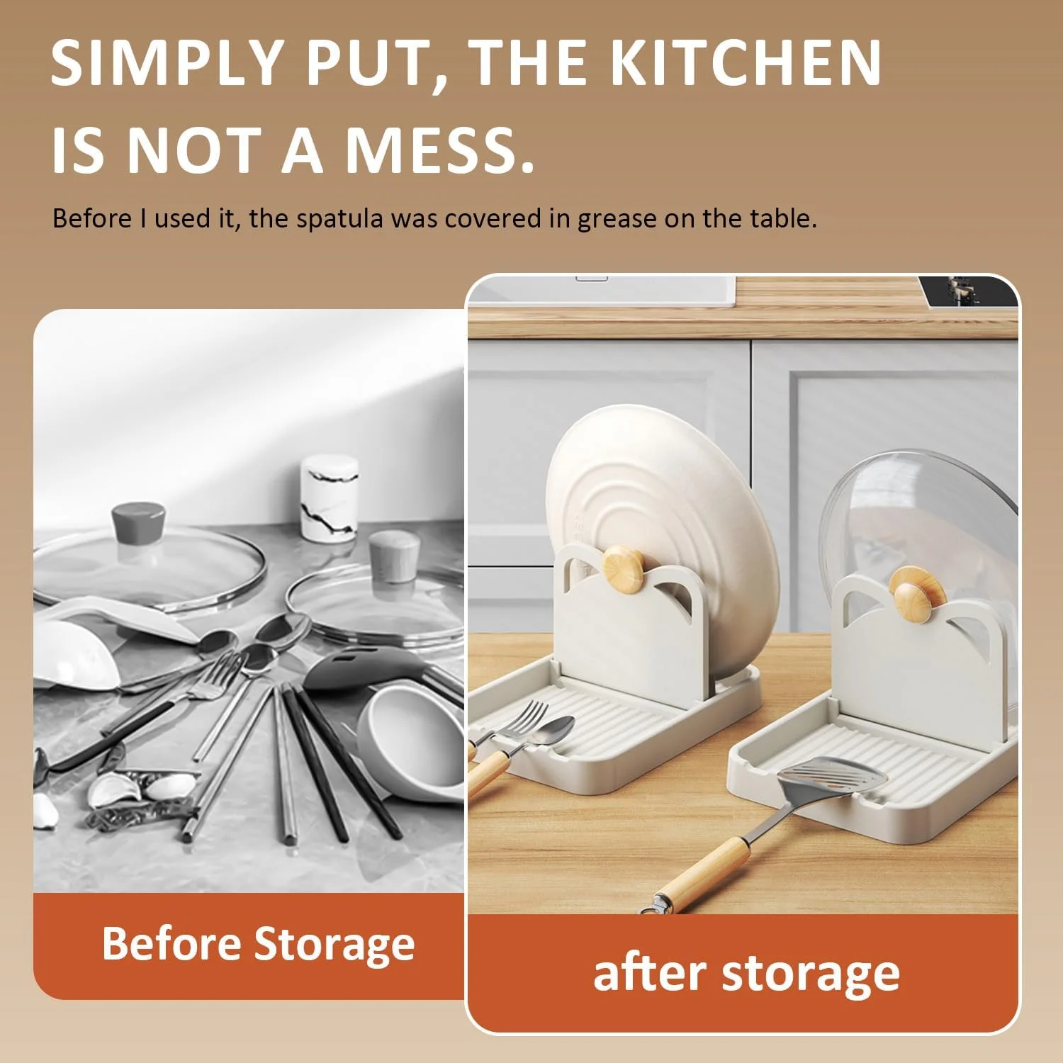 جای قاشق و درب قابلمه تاشو، نگهدارنده ابزار آشپزی برای روی کابینت، مقاوم در برابر حرارت و ضد لغزش، مناسب برای کفگیر، ملاقه، درب قابلمه و سایر لوازم آشپزی جای قاشق و درب قابلمه تاشو، نگهدارنده ابزار آشپزی برای روی کابینت، مقاوم در برابر حرارت و ضد لغزش، مناسب برای کفگیر، ملاقه، درب قابلمه و سایر لوازم آشپزی