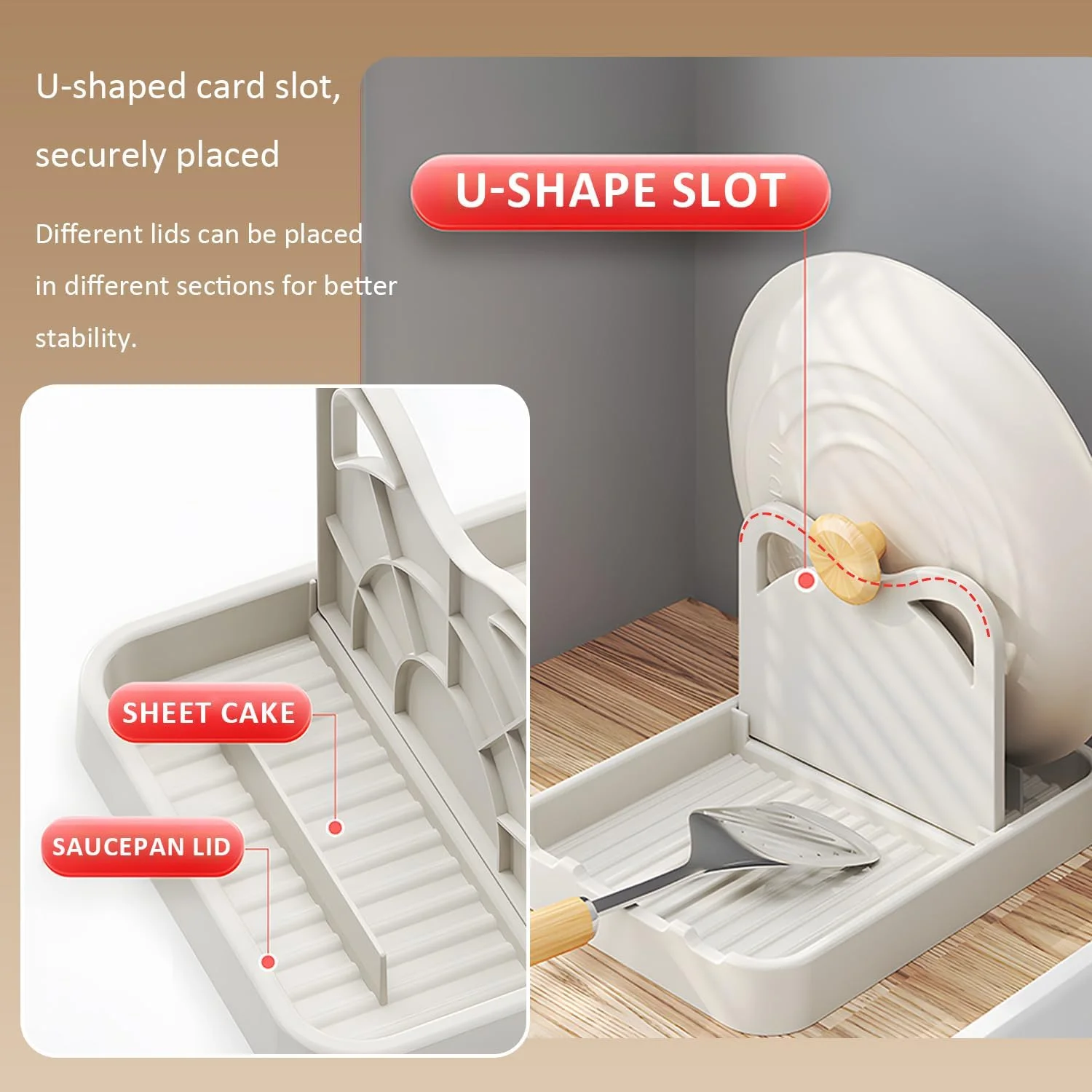 جای قاشق و درب قابلمه تاشو، نگهدارنده ابزار آشپزی برای روی کابینت، مقاوم در برابر حرارت و ضد لغزش، مناسب برای کفگیر، ملاقه، درب قابلمه و سایر لوازم آشپزی جای قاشق و درب قابلمه تاشو، نگهدارنده ابزار آشپزی برای روی کابینت، مقاوم در برابر حرارت و ضد لغزش، مناسب برای کفگیر، ملاقه، درب قابلمه و سایر لوازم آشپزی