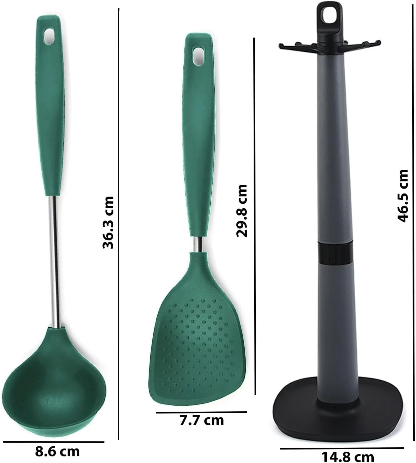 ملاقه دوسا استیل، ملاقه سوپ، کفگیر برنج استیل، اسکوپ برنج، قاشق سرو، نگهدارنده کفگیر، ملاقه دوسا، نگهدارنده کفگیر، قاشق آشپزی چند منظوره، پایه کفگیر (ست 3 عددی، سبز) ملاقه دوسا استیل، ملاقه سوپ، کفگیر برنج استیل، اسکوپ برنج، قاشق سرو، نگهدارنده کفگیر، ملاقه دوسا، نگهدارنده کفگیر، قاشق آشپزی چند منظوره، پایه کفگیر (ست 3 عددی، سبز)