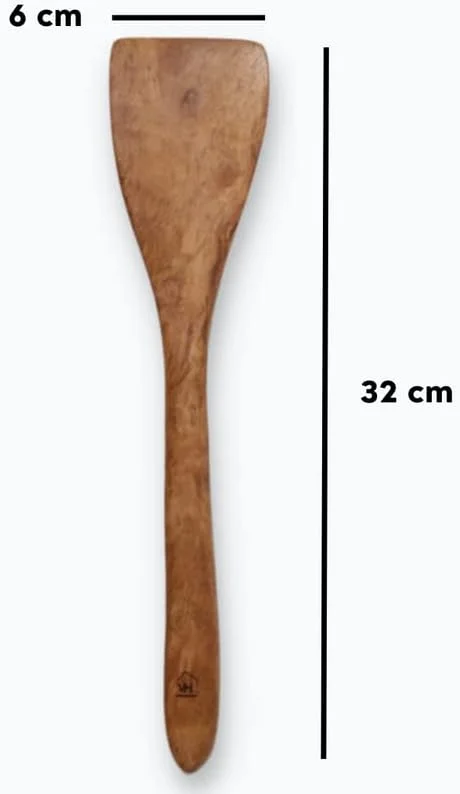 مجموعه 3 عددی کفگیر، قاشق و ملاقه چوبی از چوب درخت چریش وستا هومز، مناسب پخت و پز، بدون لاک مضر، نچسب طبیعی، دست ساز، ارتفاع 30 سانتیمتر