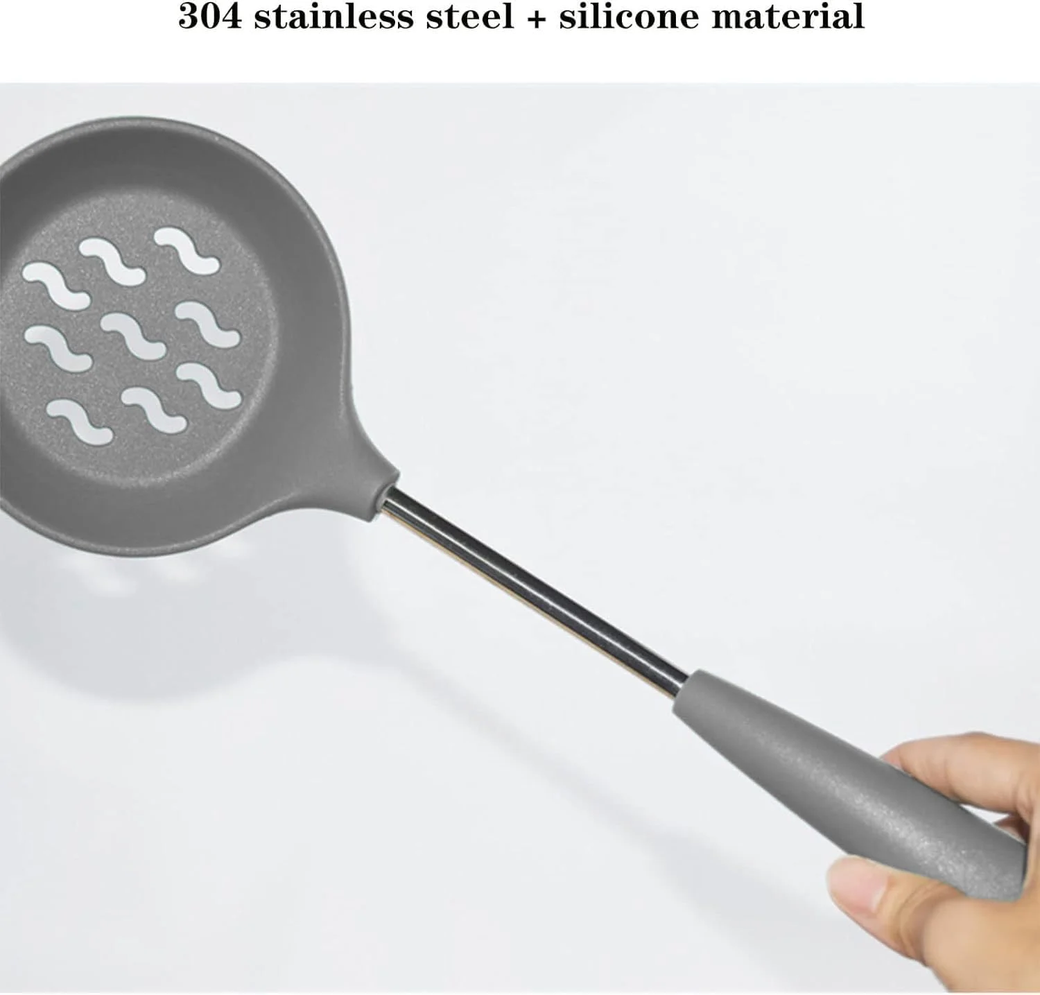 ست ملاقه و کفگیر نچسب WOODTULA برای آشپزخانه، شامل قاشق برنج، کفگیر، ملاقه دوسا، کفگیر تخت، پایه ملاقه، ملاقه برای پخت و پز، قاشق نودل، کفگیر برنج، کارچی برای پخت و پز، پاروی برنج (ست 4 عددی، خاکستری) ست ملاقه و کفگیر نچسب WOODTULA برای آشپزخانه، شامل قاشق برنج، کفگیر، ملاقه دوسا، کفگیر تخت، پایه ملاقه، ملاقه برای پخت و پز، قاشق نودل، کفگیر برنج، کارچی برای پخت و پز، پاروی برنج (ست 4 عددی، خاکستری)