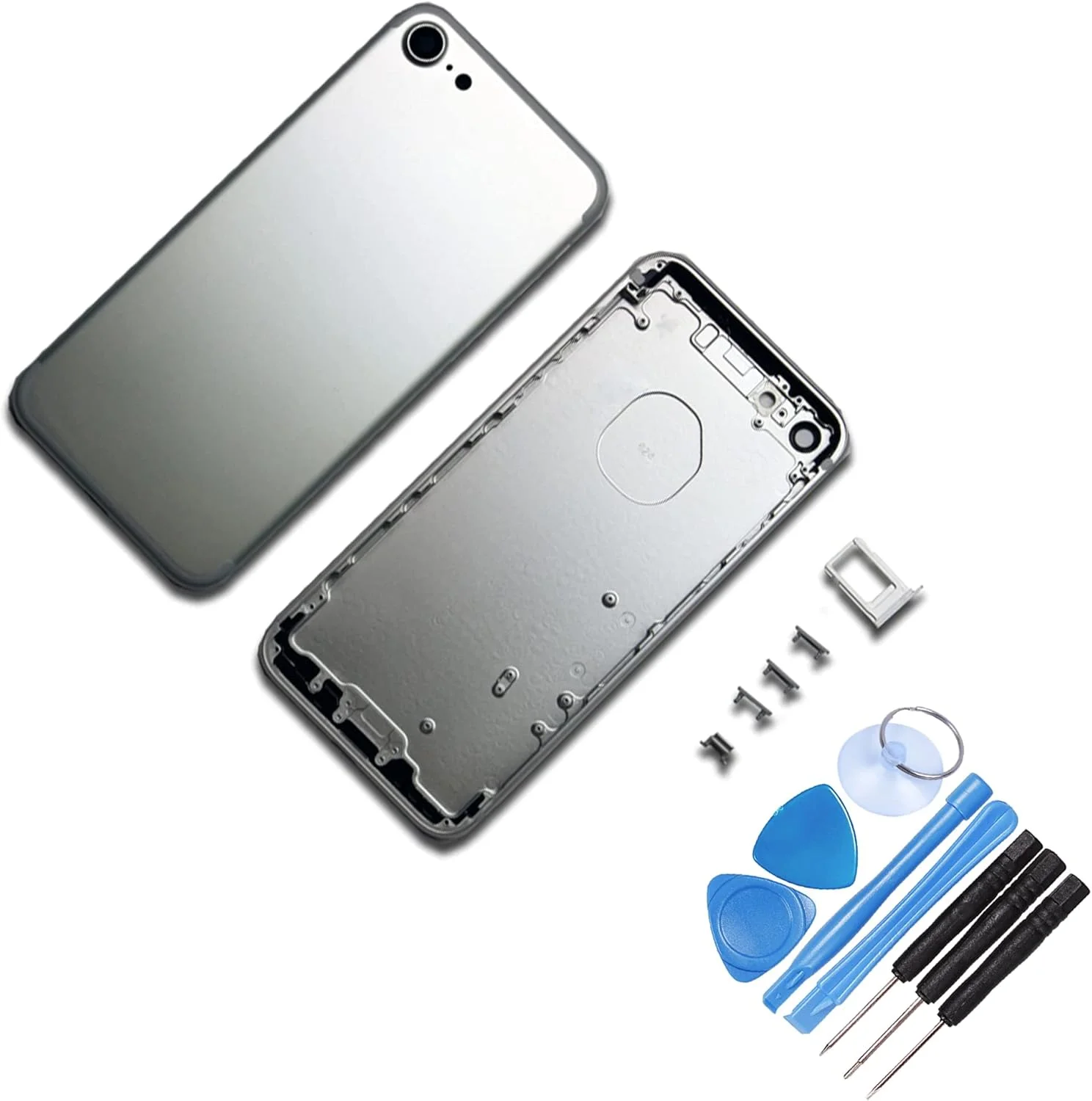 محفظه پشتی شاسی میانی جایگزین برای آیفون 7 نقره ای - همراه با ابزار - کیت تعمیر حرفه ای (آیفون 7، نقره ای) محفظه پشتی شاسی میانی جایگزین برای آیفون 7 نقره ای - همراه با ابزار - کیت تعمیر حرفه ای (آیفون 7، نقره ای)