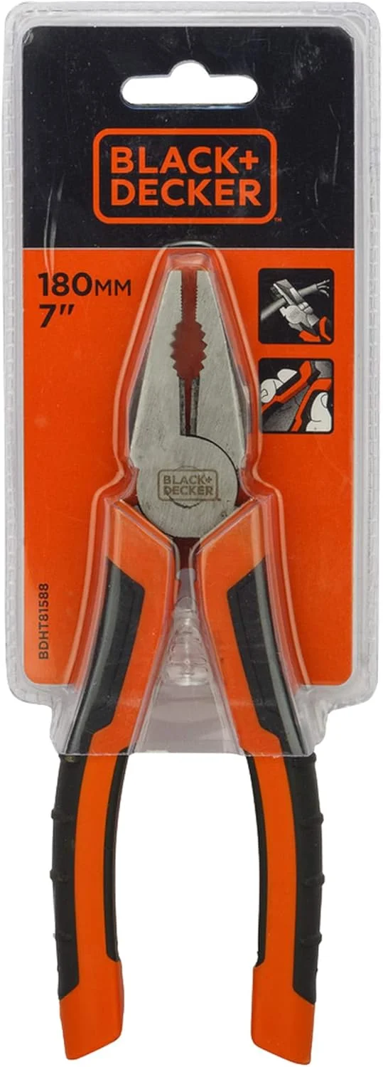 انبر سیم لخت کن ترکیبی بلک اند دکر، ۱۸۰ میلی متر، مدل Bdht81588 انبر سیم لخت کن ترکیبی بلک اند دکر، ۱۸۰ میلی متر، مدل Bdht81588