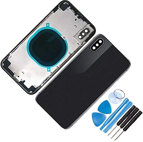 محفظه پشتی شاسی میانی جایگزین برای آیفون XS - همراه با ابزار - کیت تعمیر حرفه ای (XS، خاکستری فضایی) محفظه پشتی شاسی میانی جایگزین برای آیفون XS - همراه با ابزار - کیت تعمیر حرفه ای (XS، خاکستری فضایی)