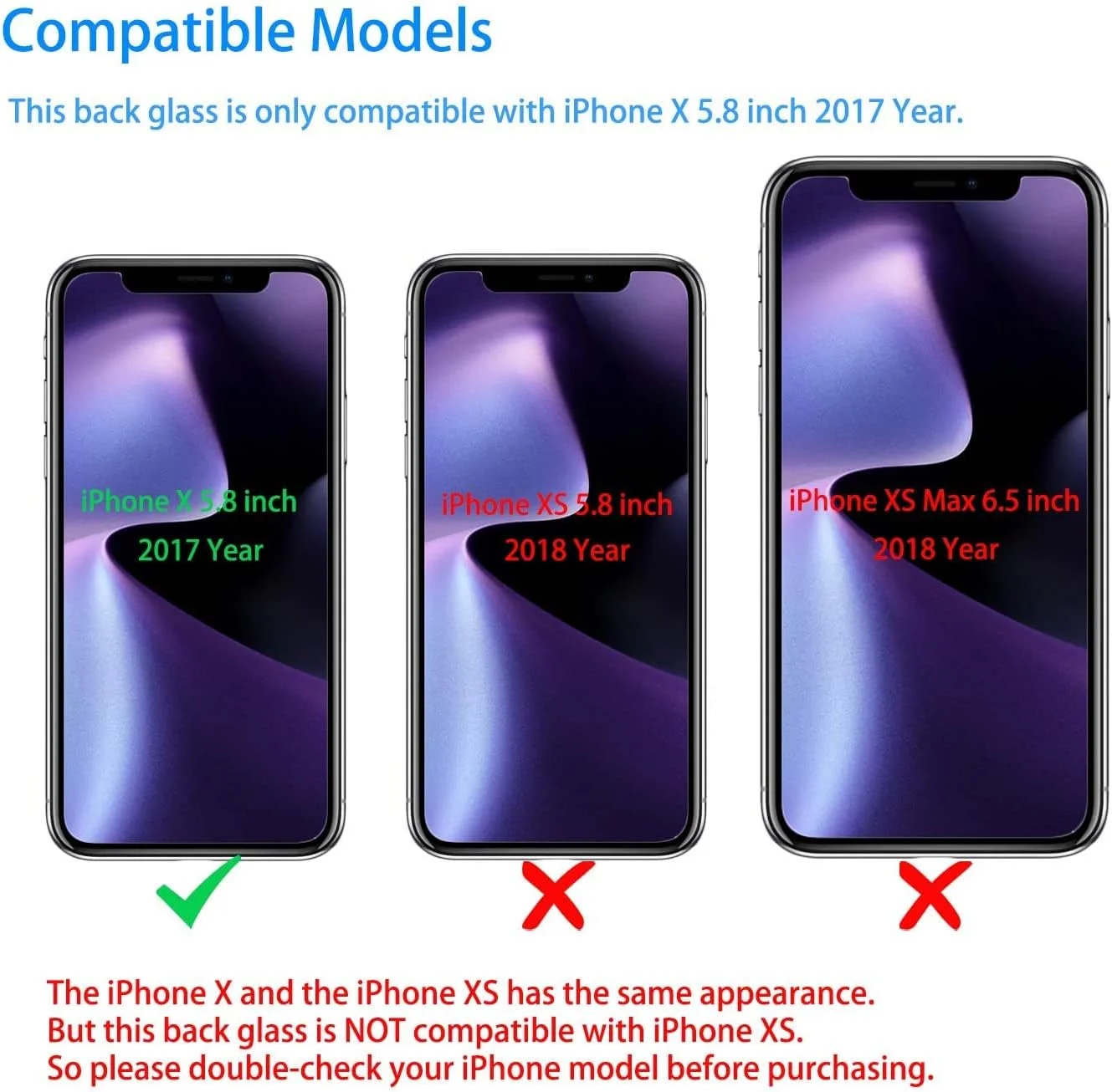 شیشه پشت اصلی آنککا برای آیفون X سایز 5.8 اینچ (خاکستری فضایی/مشکی) به همراه چسب از پیش نصب شده و ابزار تعمیر شیشه پشت اصلی آنککا برای آیفون X سایز 5.8 اینچ (خاکستری فضایی/مشکی) به همراه چسب از پیش نصب شده و ابزار تعمیر