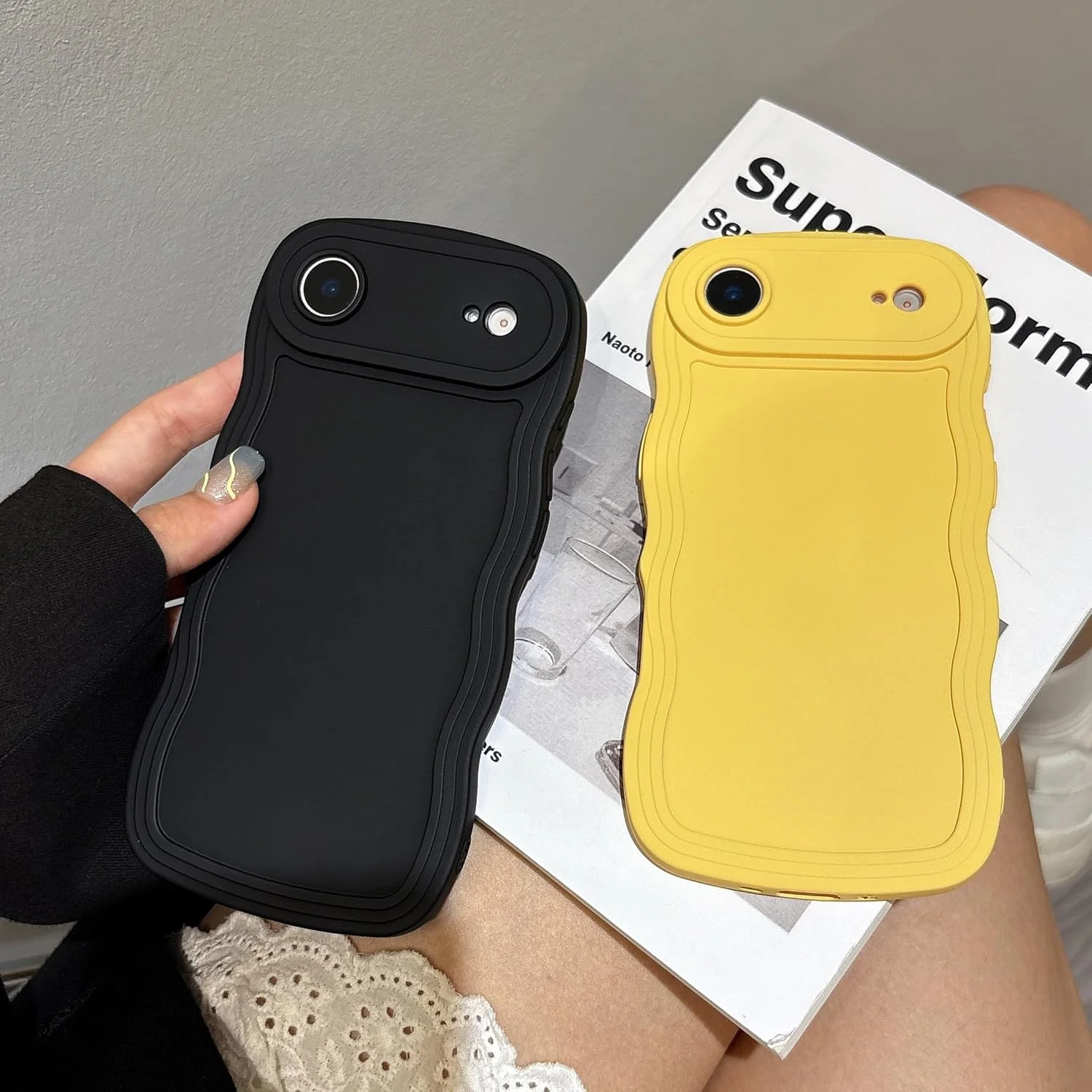 قاب موجی UEEBAI برای آیفون ایر، قاب محافظ باریک و ضد ضربه گوشی با طرح موجی زیبا، پوشش TPU ضد خش - زرد قاب موجی UEEBAI برای آیفون ایر، قاب محافظ باریک و ضد ضربه گوشی با طرح موجی زیبا، پوشش TPU ضد خش - زرد